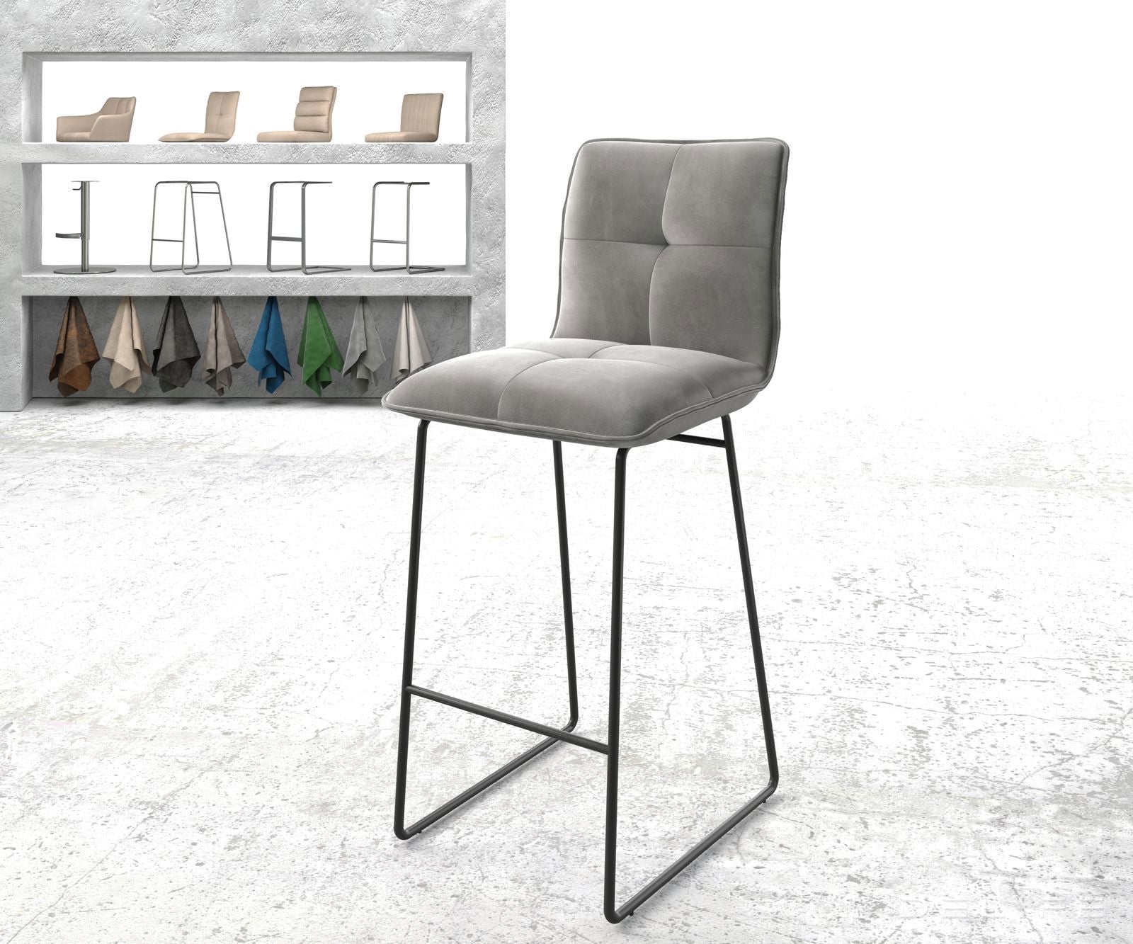 Barska stolica Maddy, Materijal: Baršun