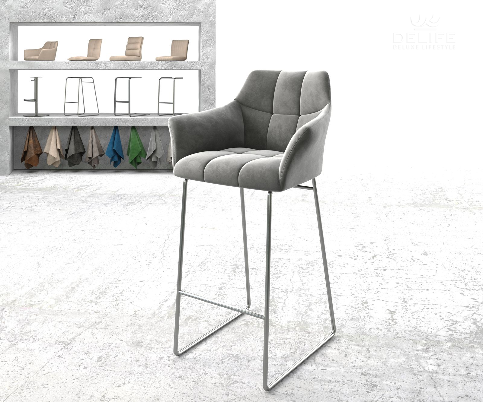 Barska stolica Yulo, Materijal: Baršun