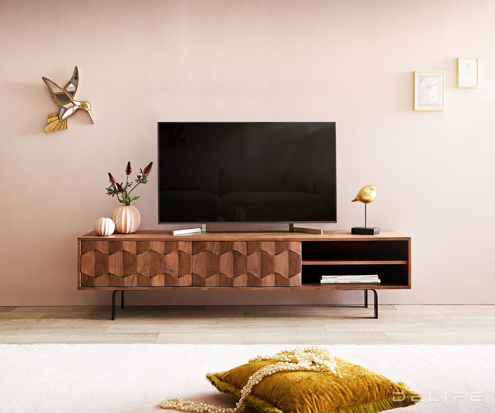 Komoda Fevo 2 vrata, Materijal: Bagrem