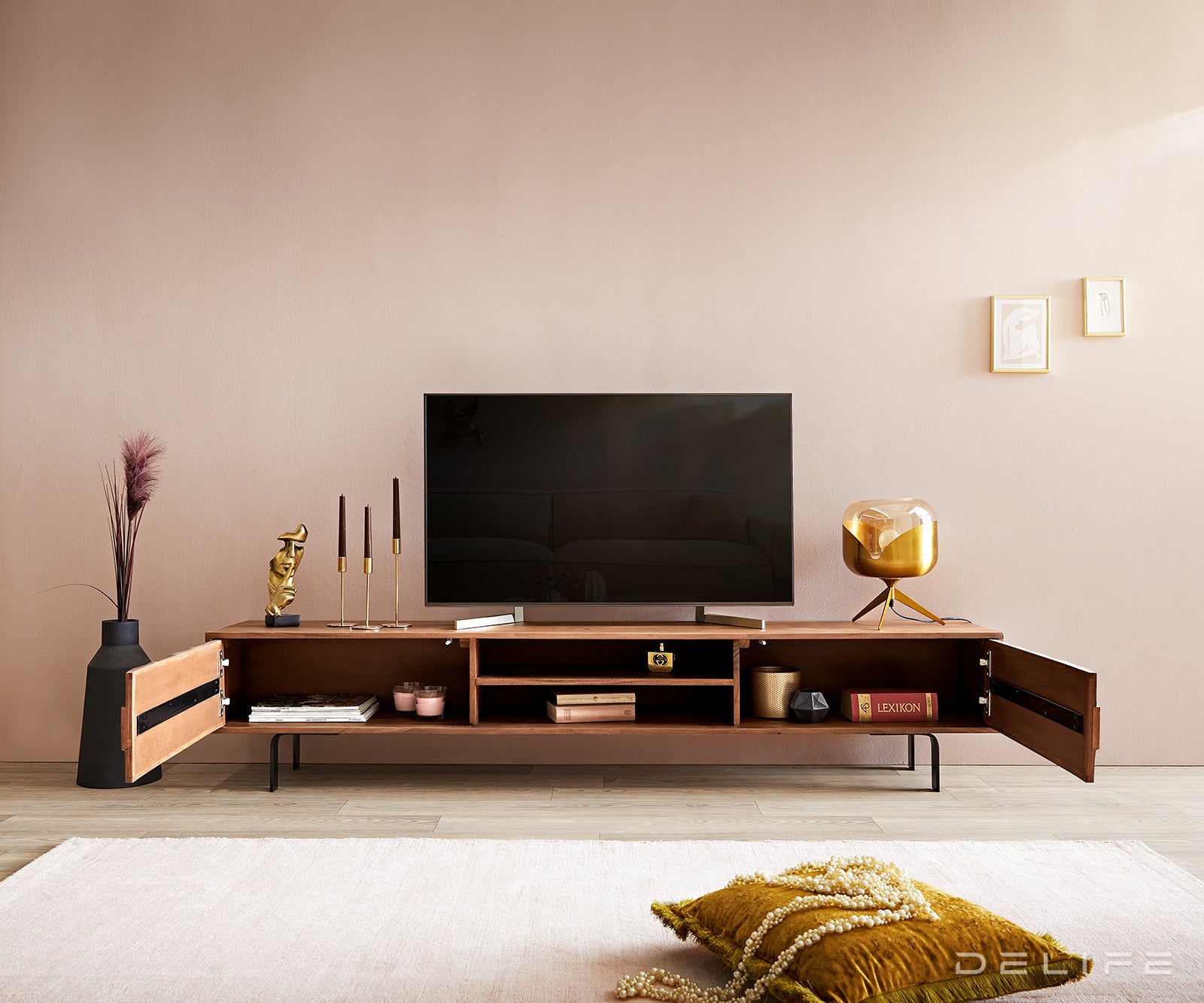 Komoda Fevo 2 vrata, Materijal: Bagrem