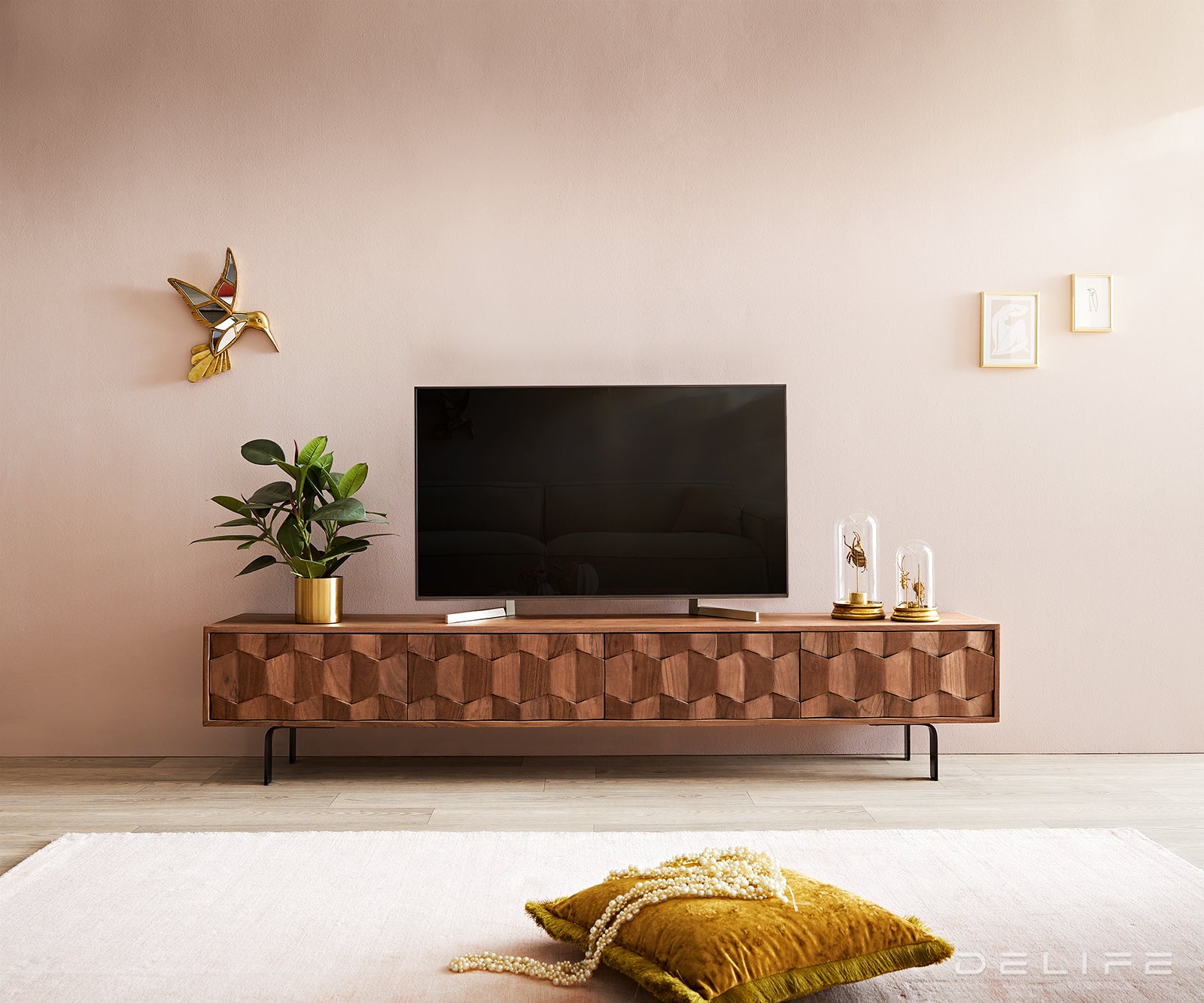 Komoda Fevo 4 vrata, Materijal: Bagrem