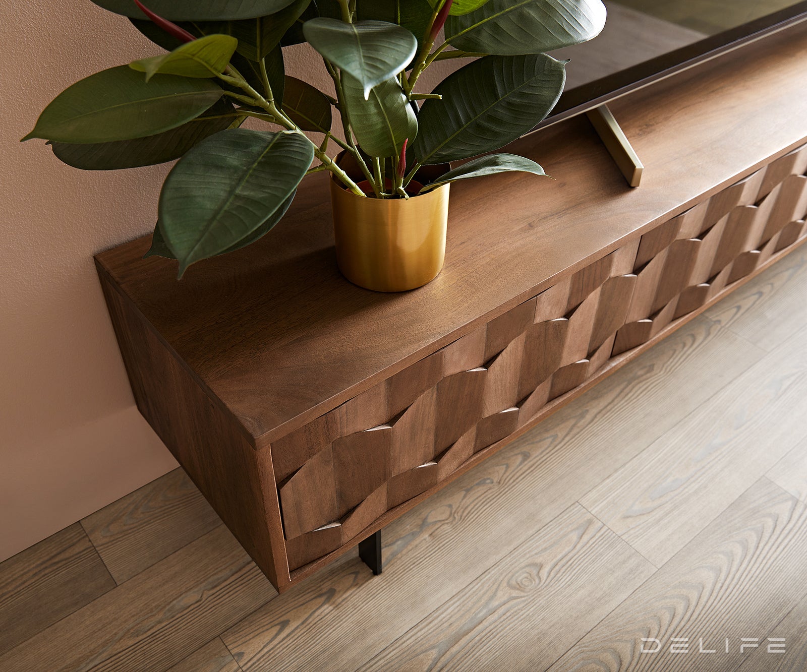 Komoda Fevo 4 vrata, Materijal: Bagrem