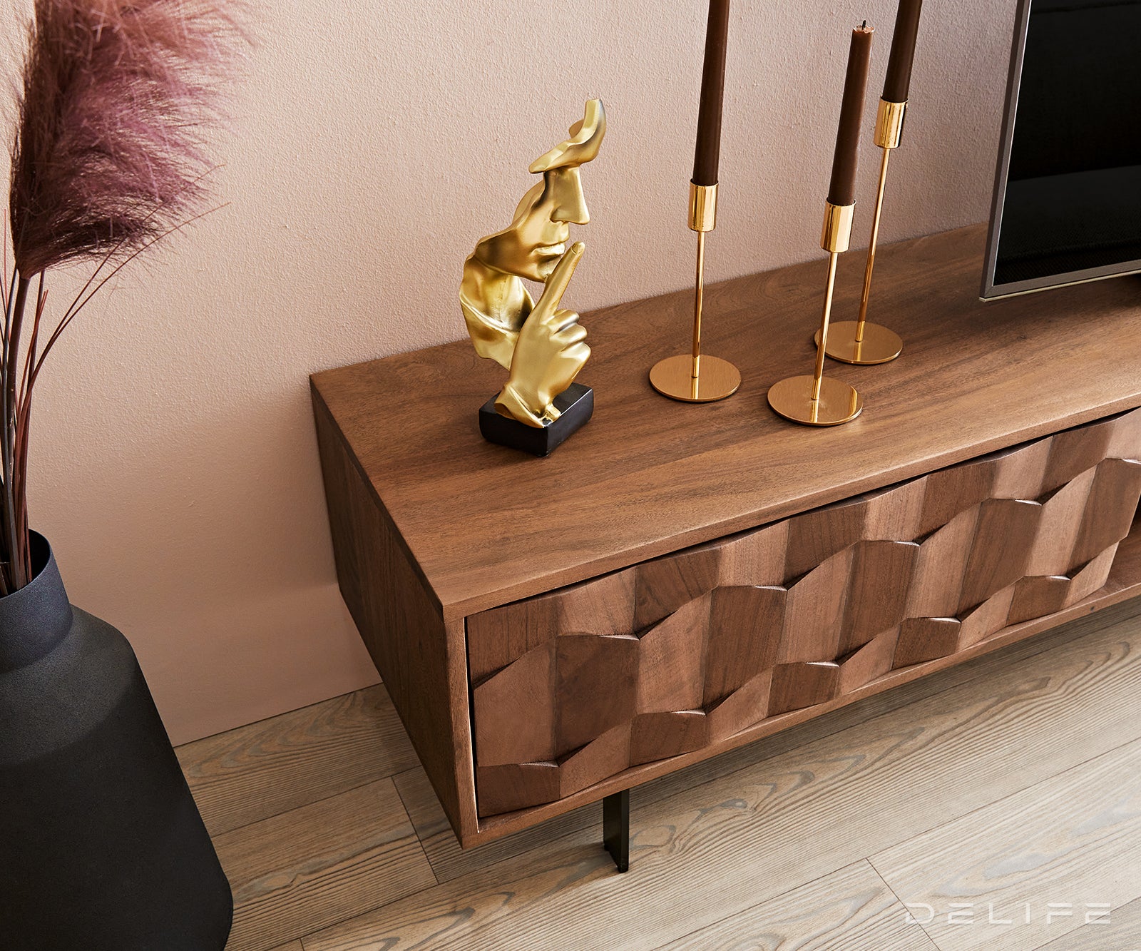 Komoda Fevo 4 vrata, Materijal: Bagrem