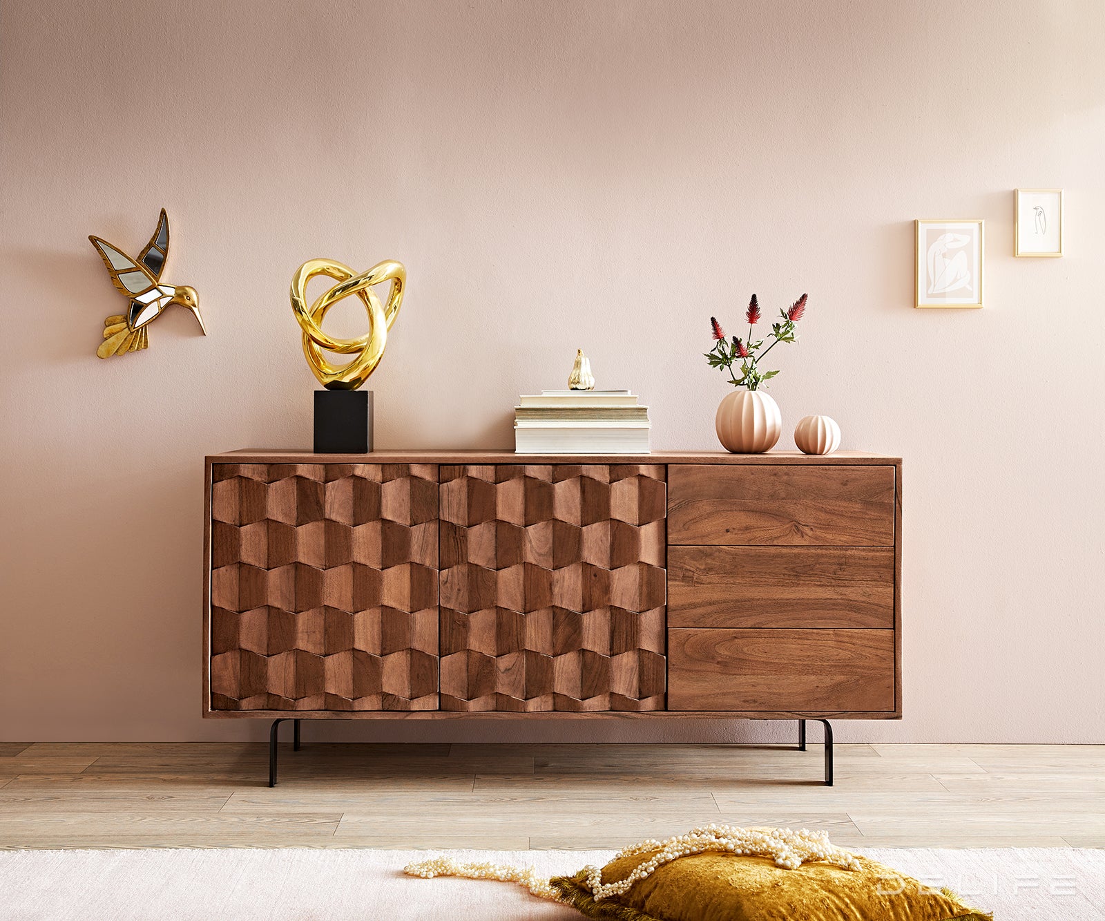 Komoda Fevo 145cm, Materijal: Bagrem