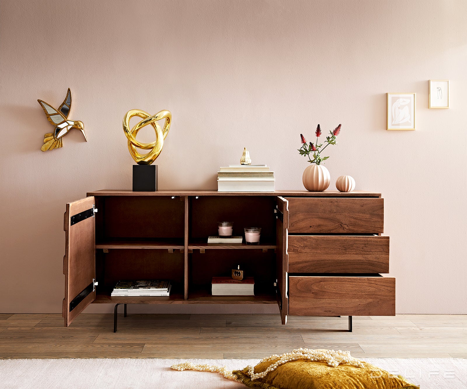 Komoda Fevo 145cm, Materijal: Bagrem