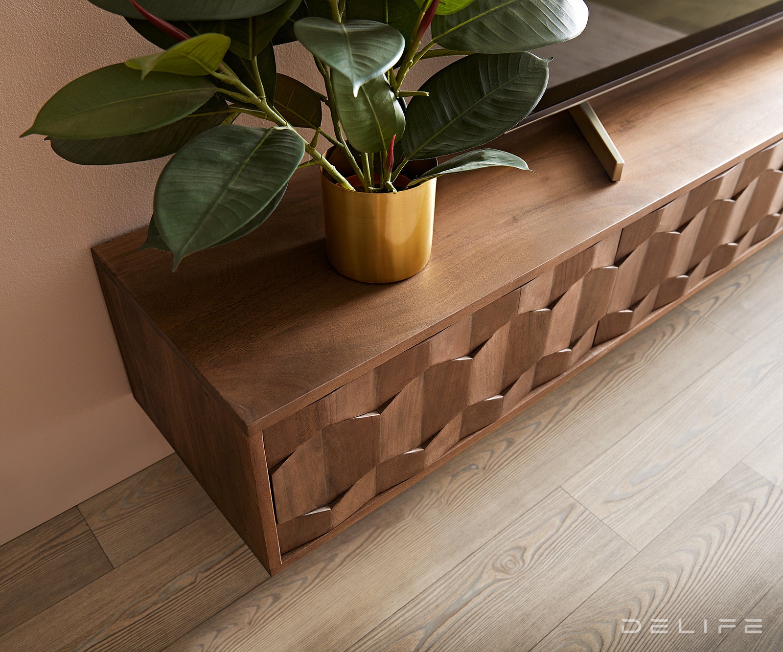 Komoda Fevo 4 vrata, Materijal: Bagrem