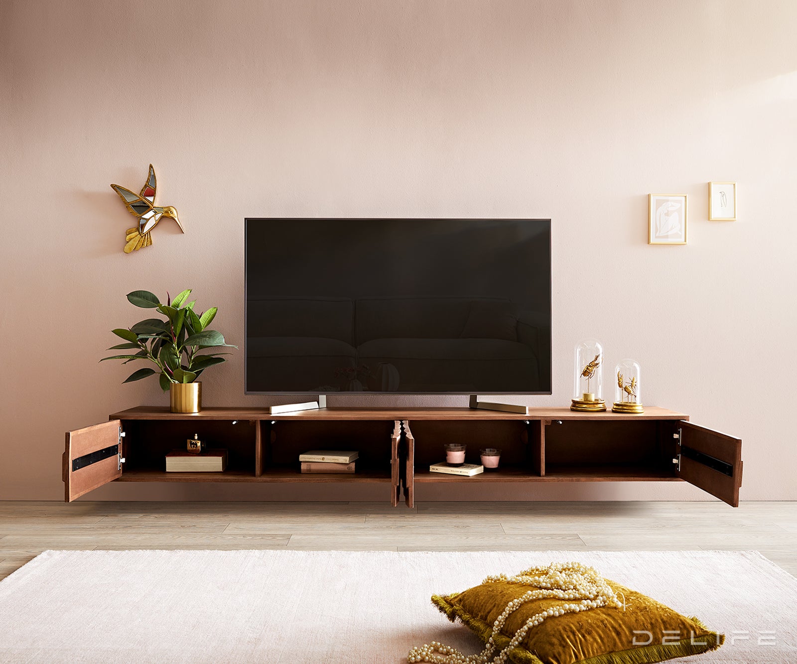 Komoda Fevo 4 vrata, Materijal: Bagrem