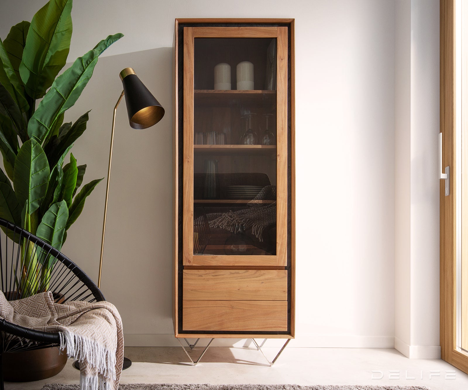 Visoka komoda Stonegrace, Materijal: Bagrem