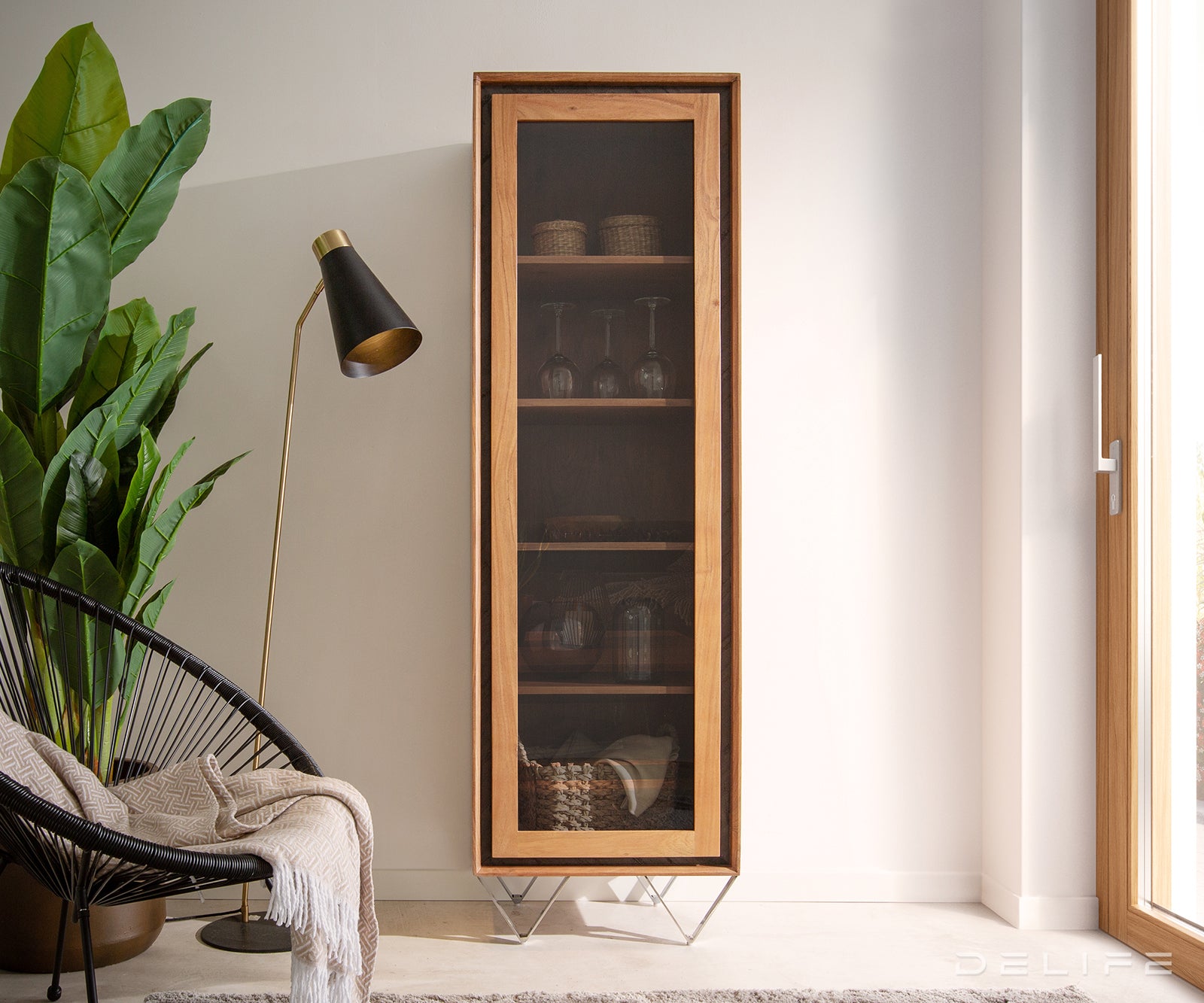 Visoka komoda Stonegrace, Materijal: Bagrem