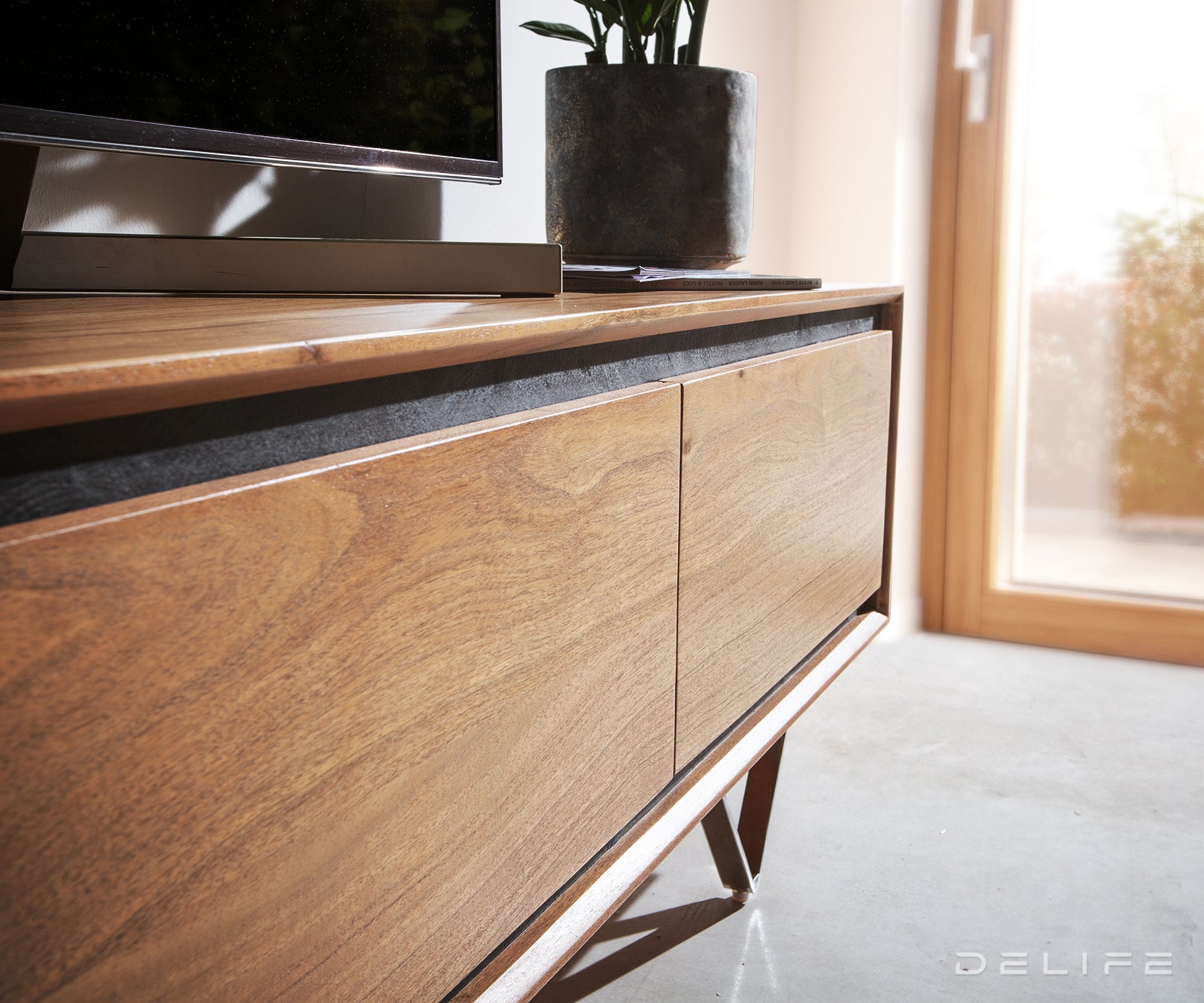 Komoda Stonegrace 4 vrata, 200cm, Materijal: Bagrem