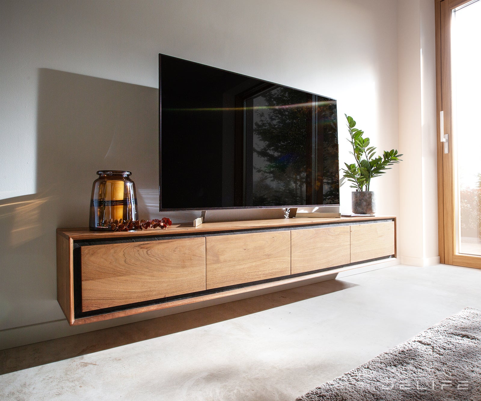 Komoda Stonegrace 4 vrata, 200cm, Materijal: Bagrem