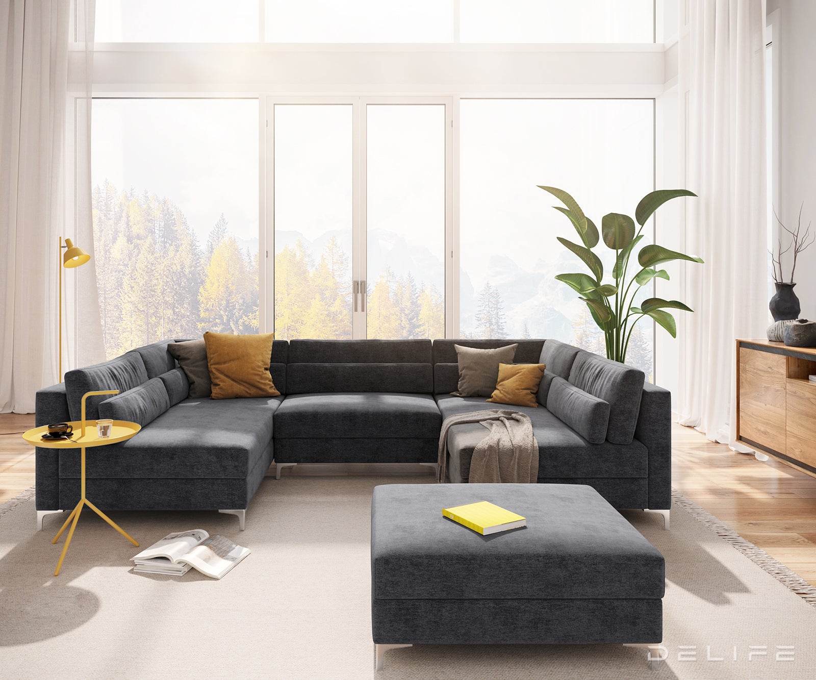 Kutna garnitura Elio 300x185cm, Materijal: Mikrofibra