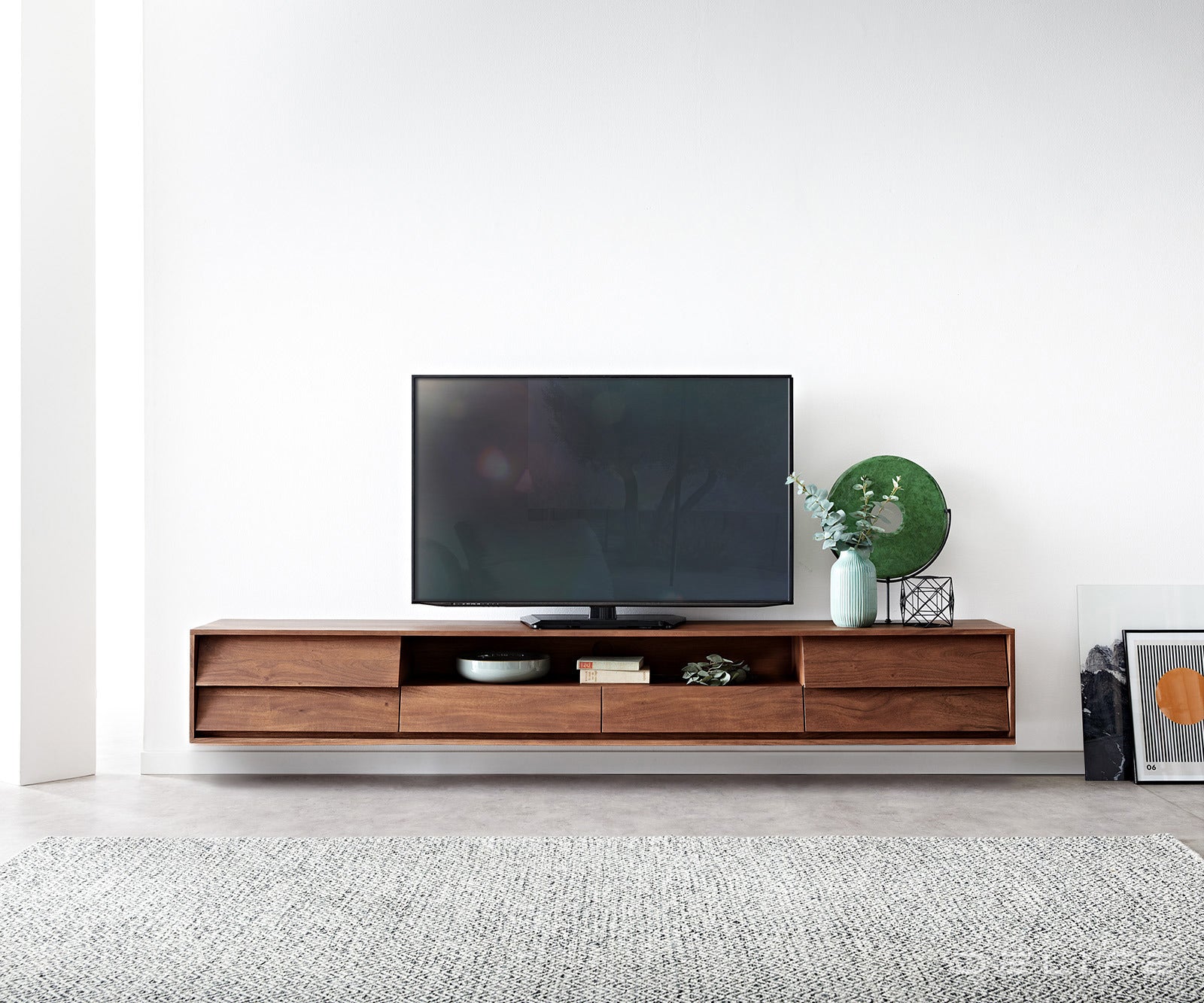 TV komoda Eloi 240x33cm,  Materijal: Bagrem