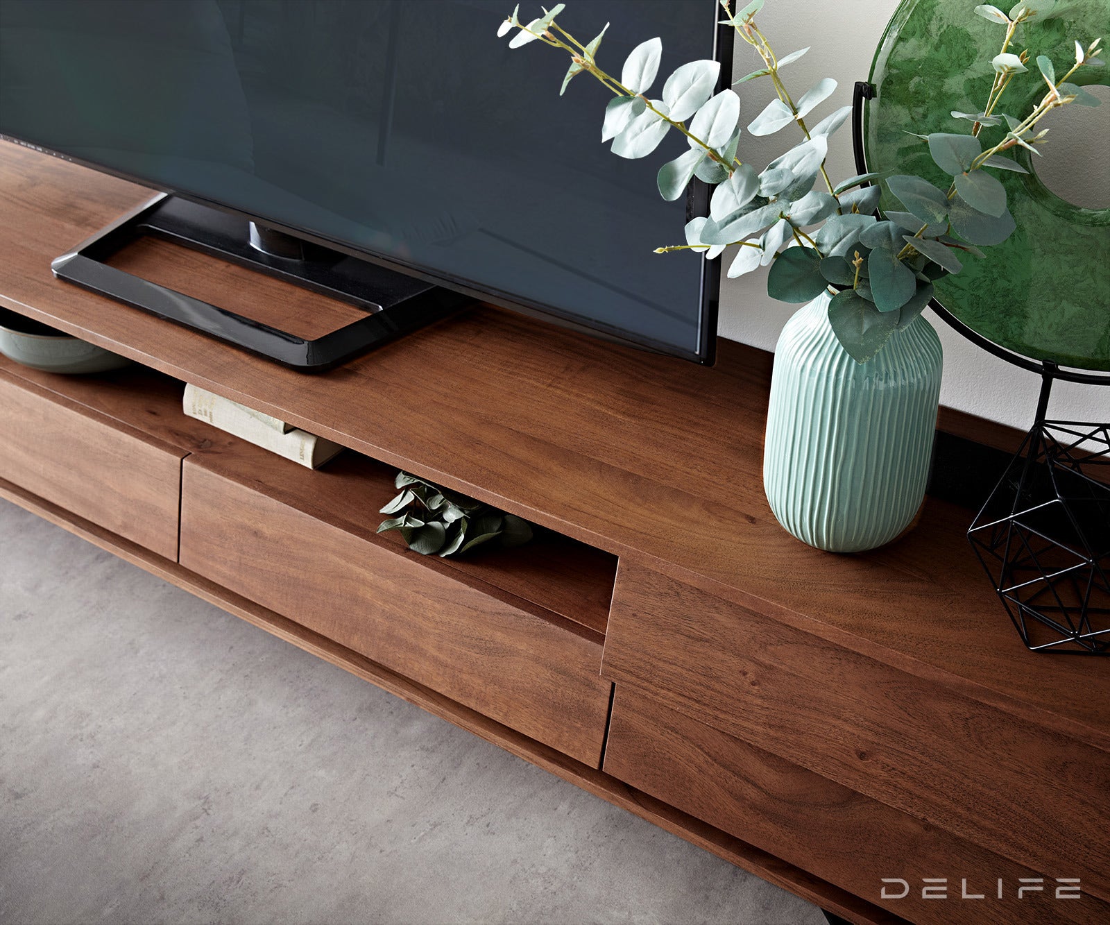 TV komoda Eloi 240x33cm,  Materijal: Bagrem