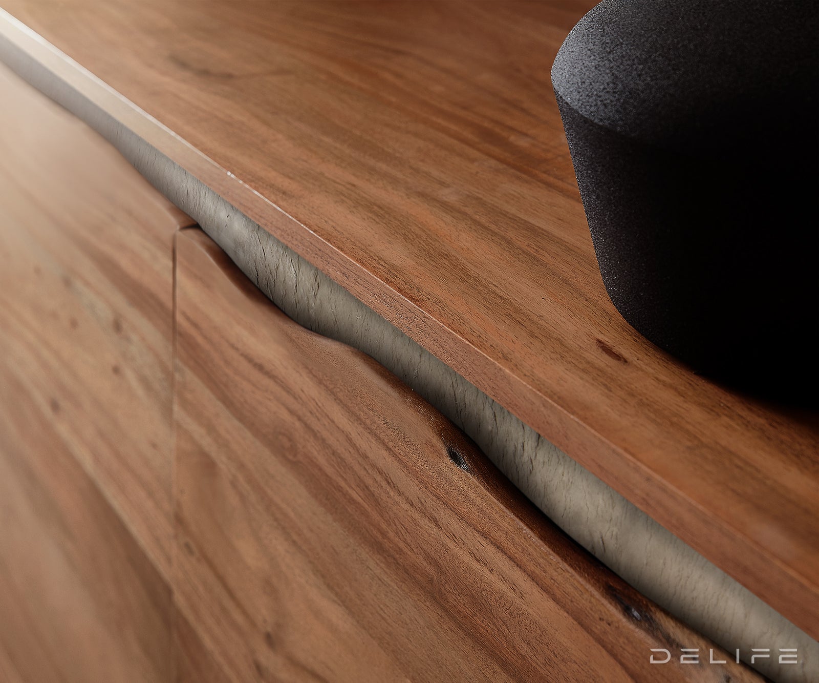 Komoda Stonegrace 220x35cm, Materijal: Bagrem