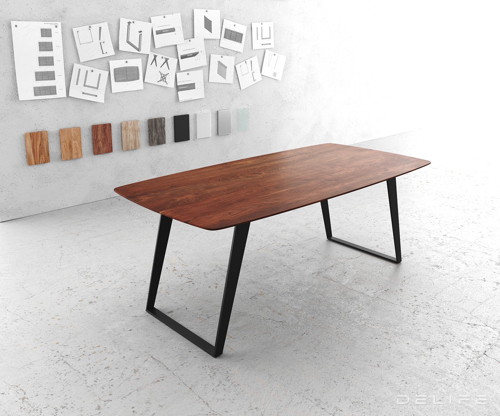 Blagovaonski stol Edge Bott, Materijal: Bagrem