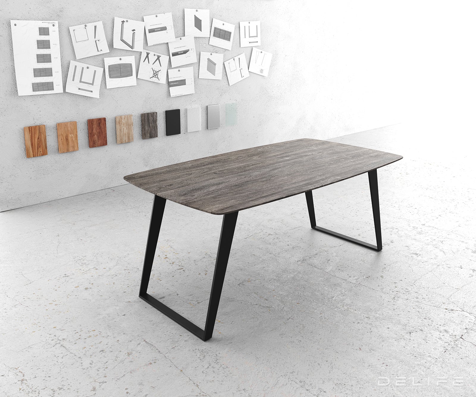 Blagovaonski stol Edge Bott, Materijal: Bagrem