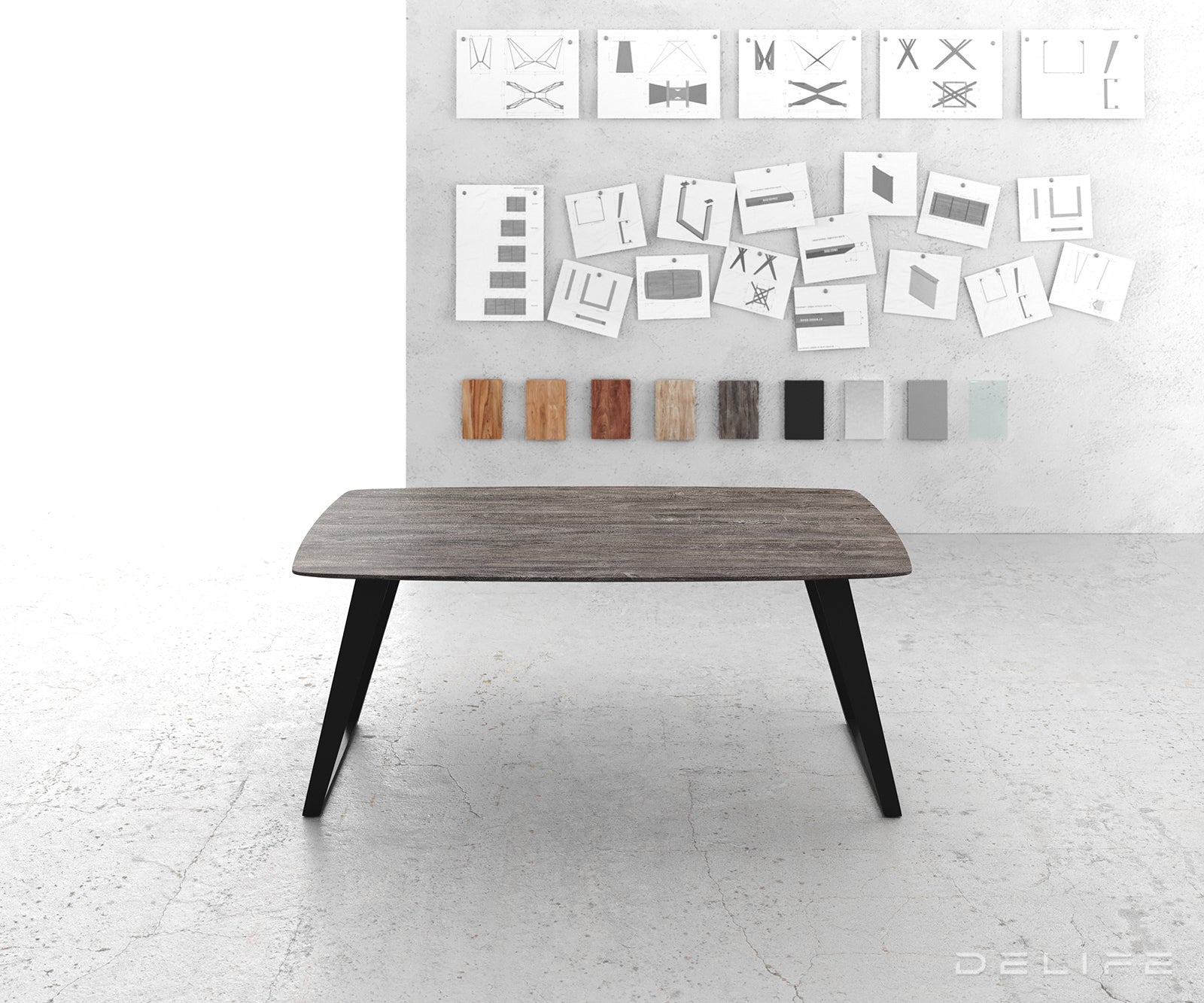 Blagovaonski stol Edge Bott, Materijal: Bagrem