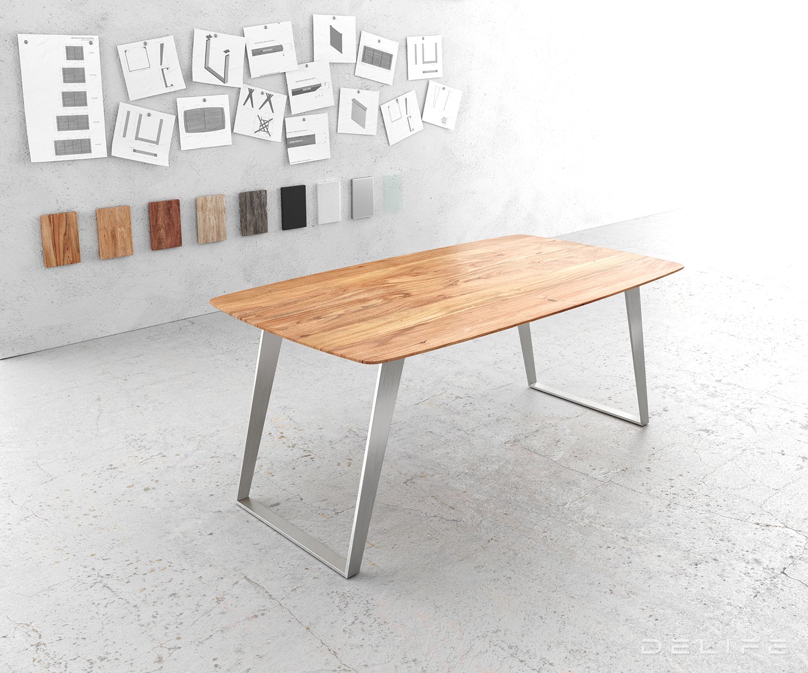 Blagovaonski stol Edge Bott, Materijal: Bagrem