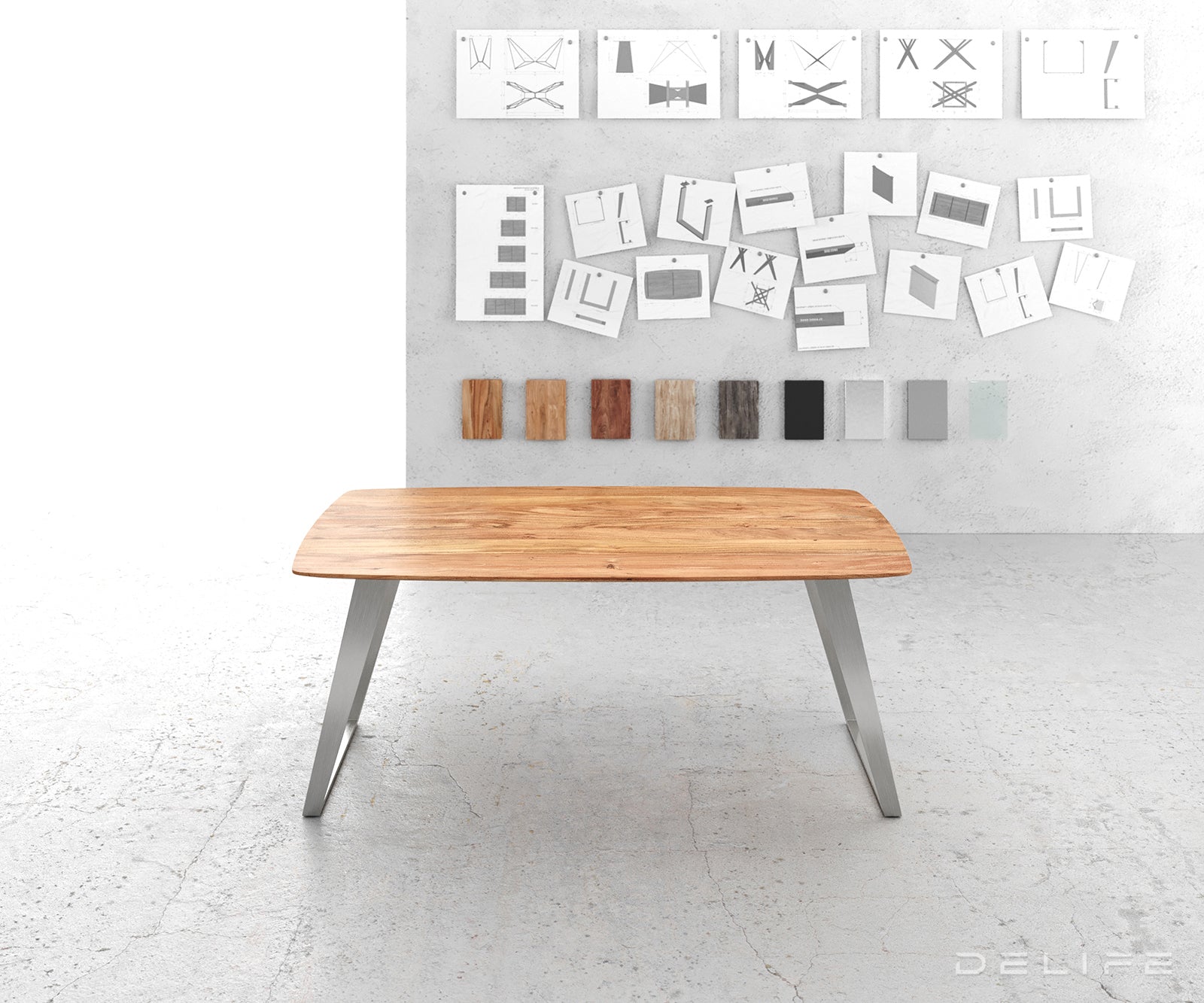 Blagovaonski stol Edge Bott, Materijal: Bagrem