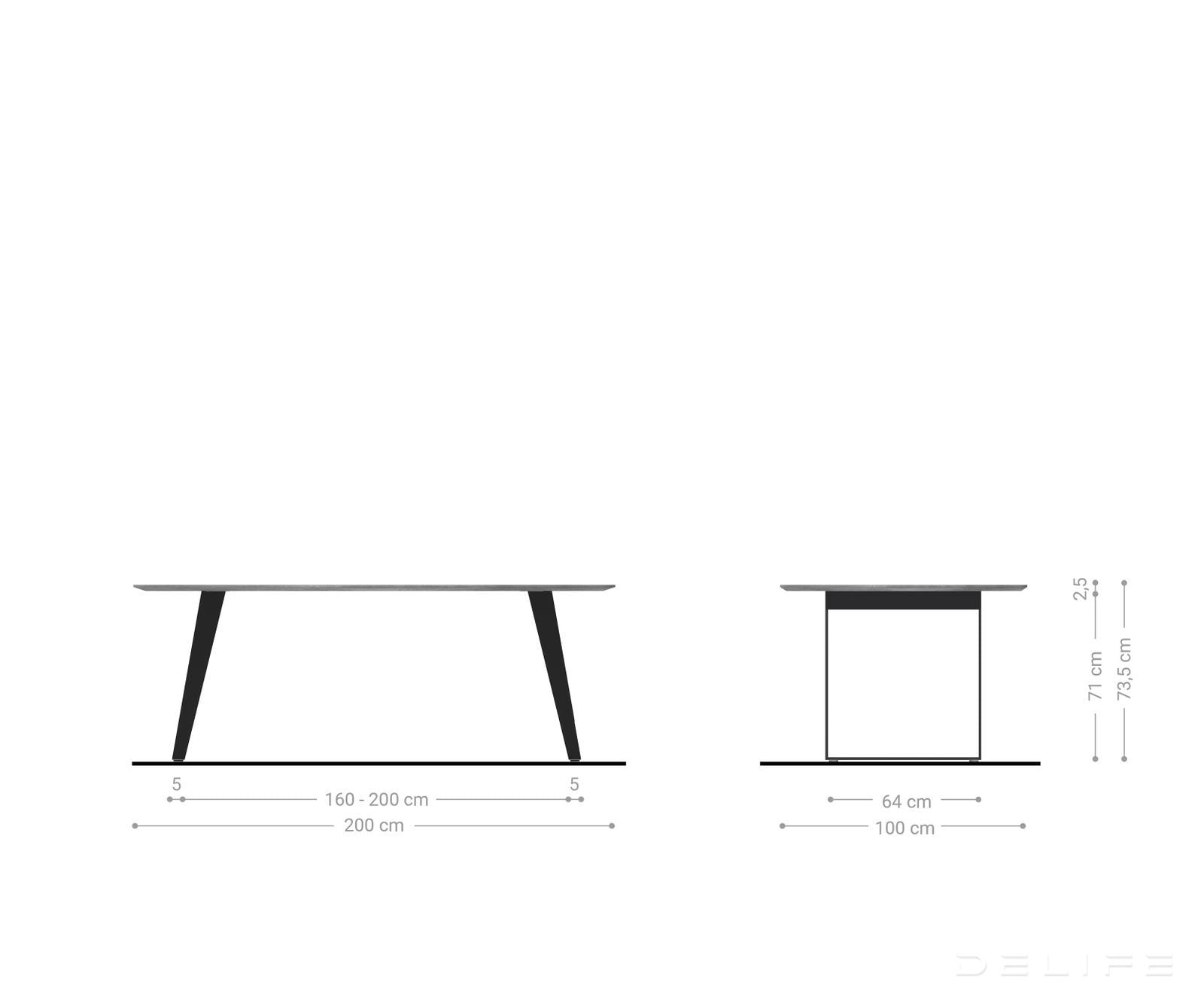 Blagovaonski stol Edge Bott, Materijal: Bagrem