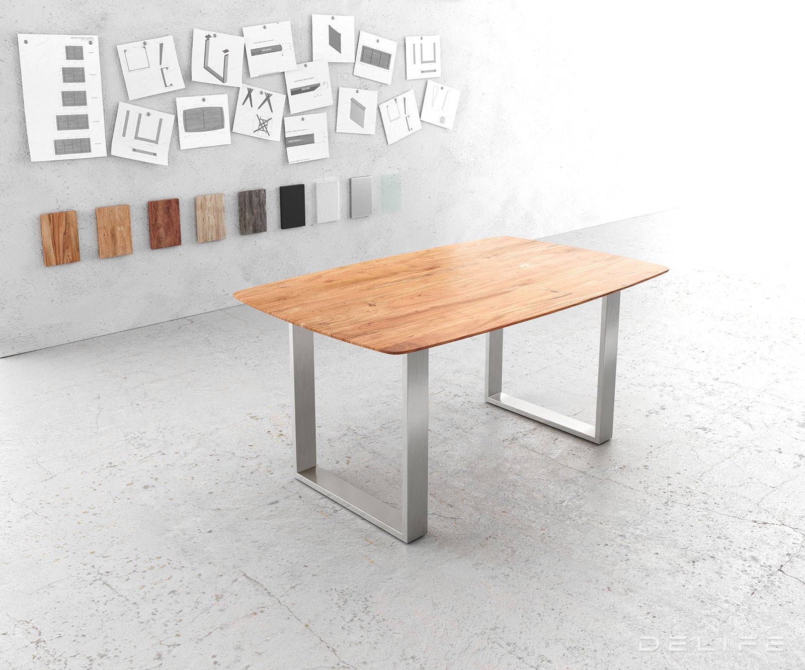 Blagovaonski stol Edge Bott, Materijal: Bagrem