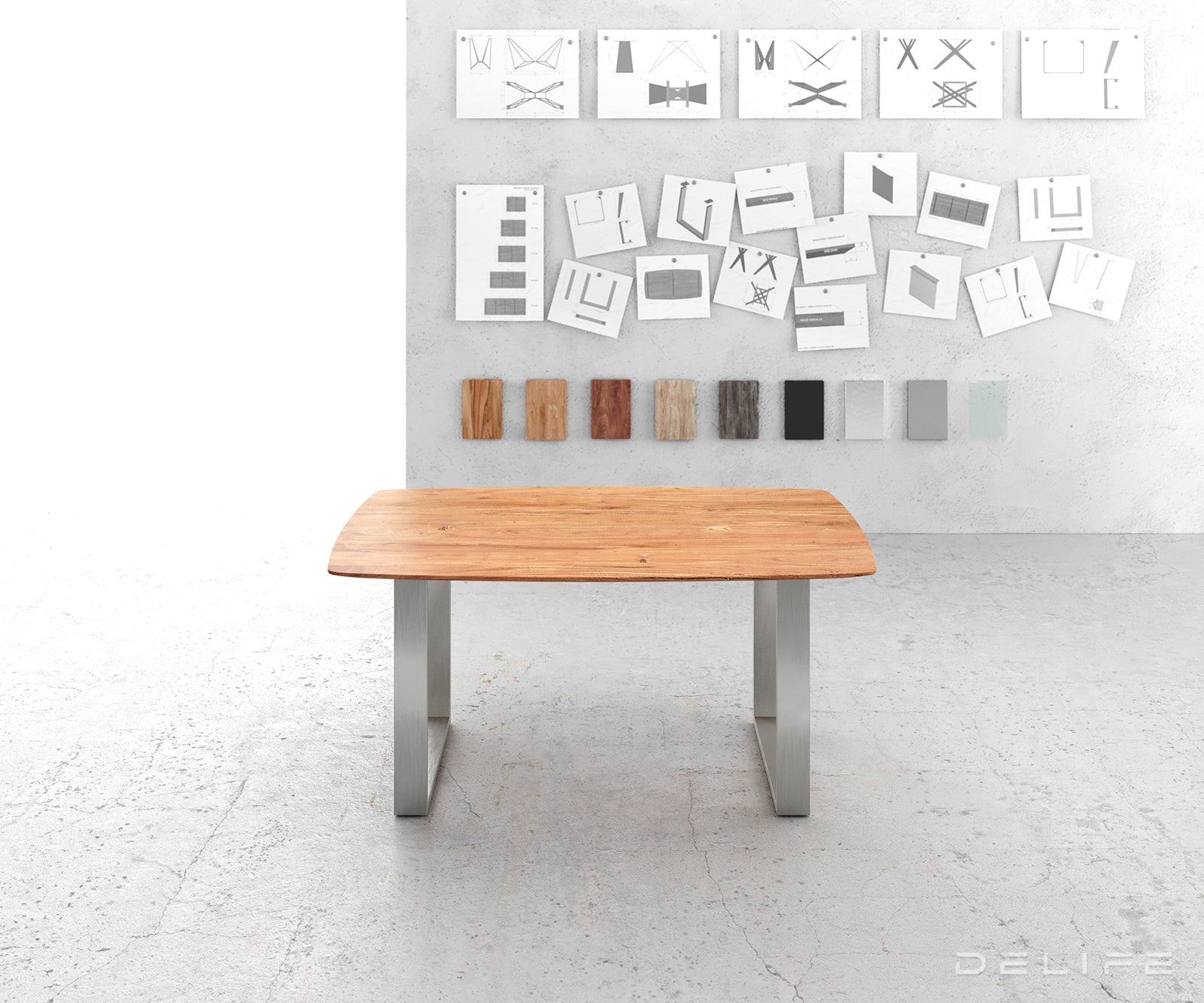 Blagovaonski stol Edge Bott, Materijal: Bagrem