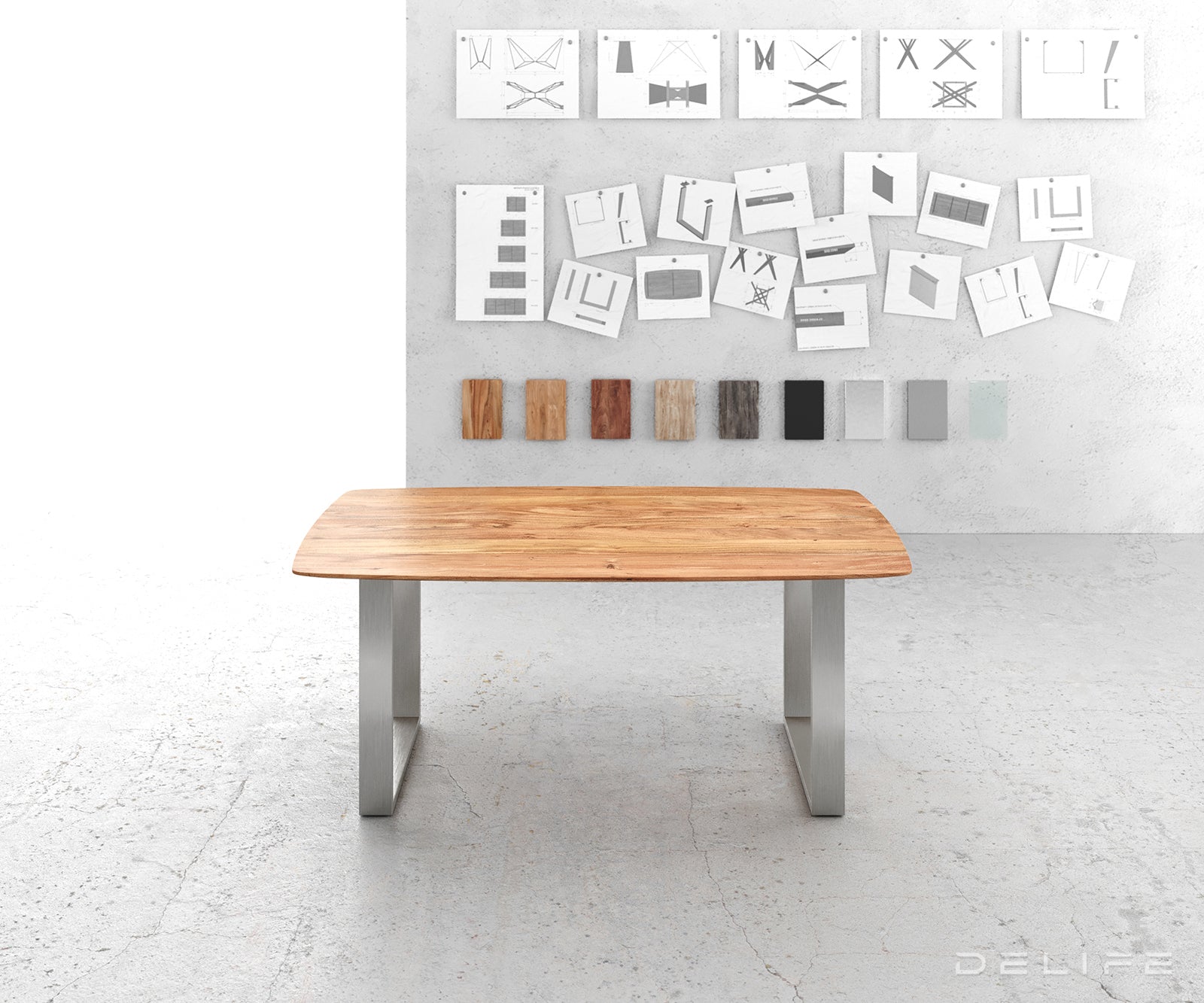 Blagovaonski stol Edge Bott, Materijal: Bagrem