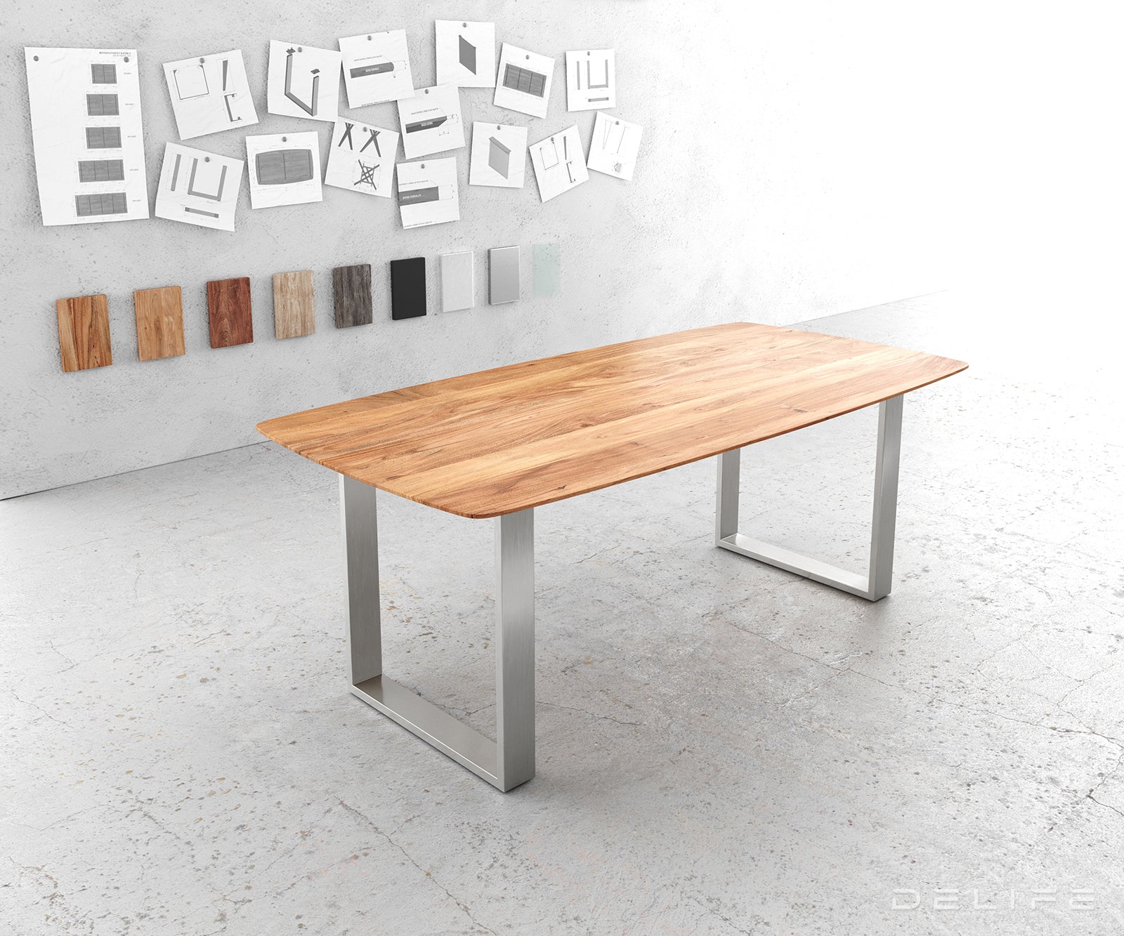 Blagovaonski stol Edge Bott, Materijal: Bagrem