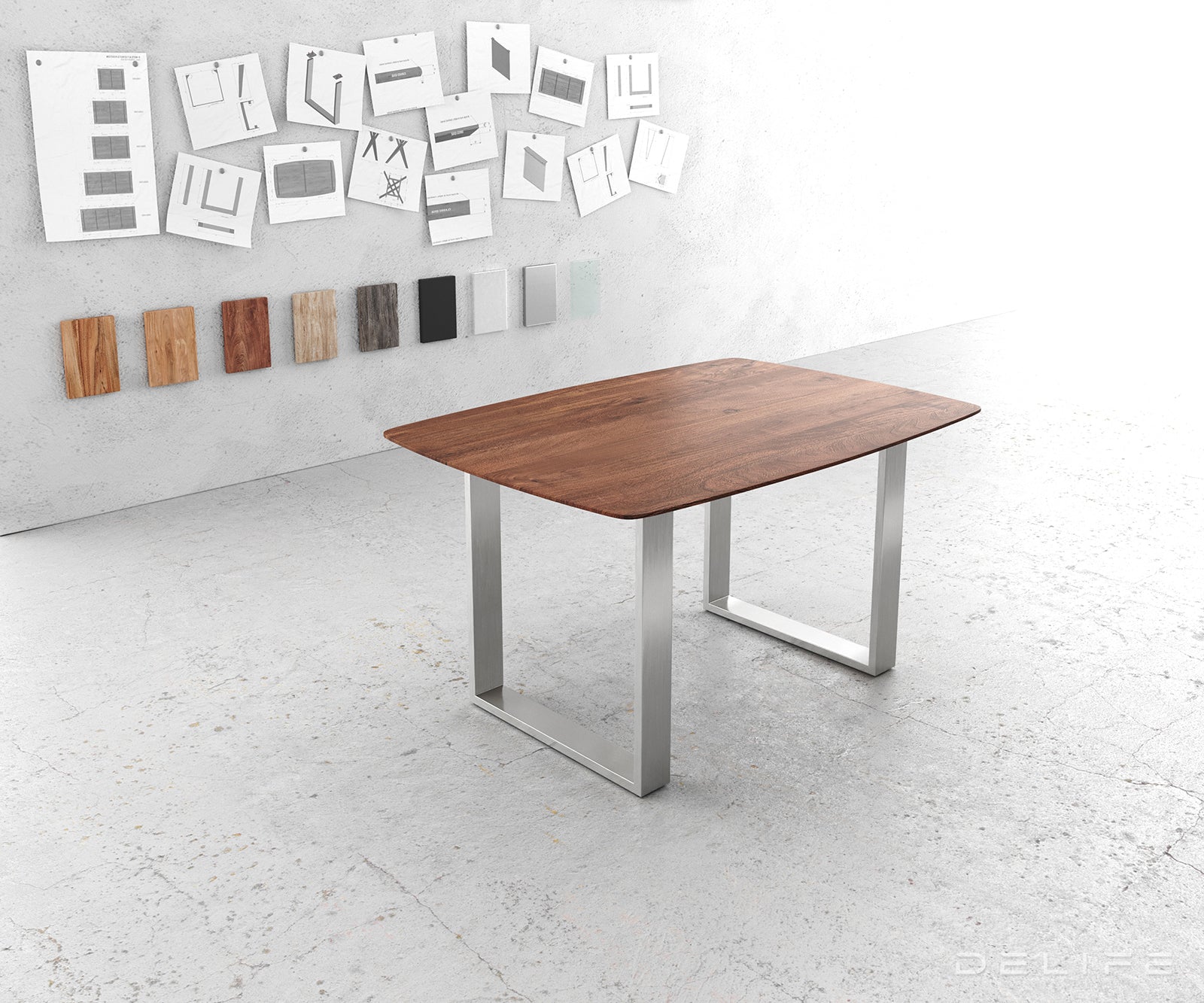 Blagovaonski stol Edge Bott, Materijal: Bagrem