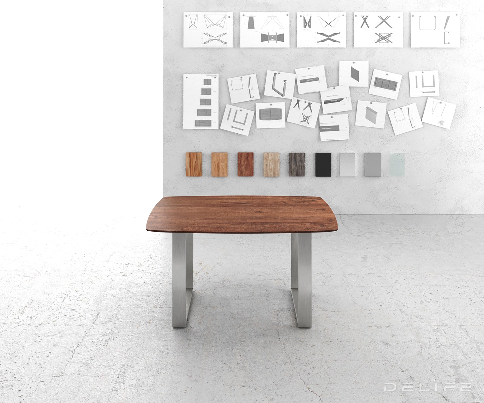 Blagovaonski stol Edge Bott, Materijal: Bagrem