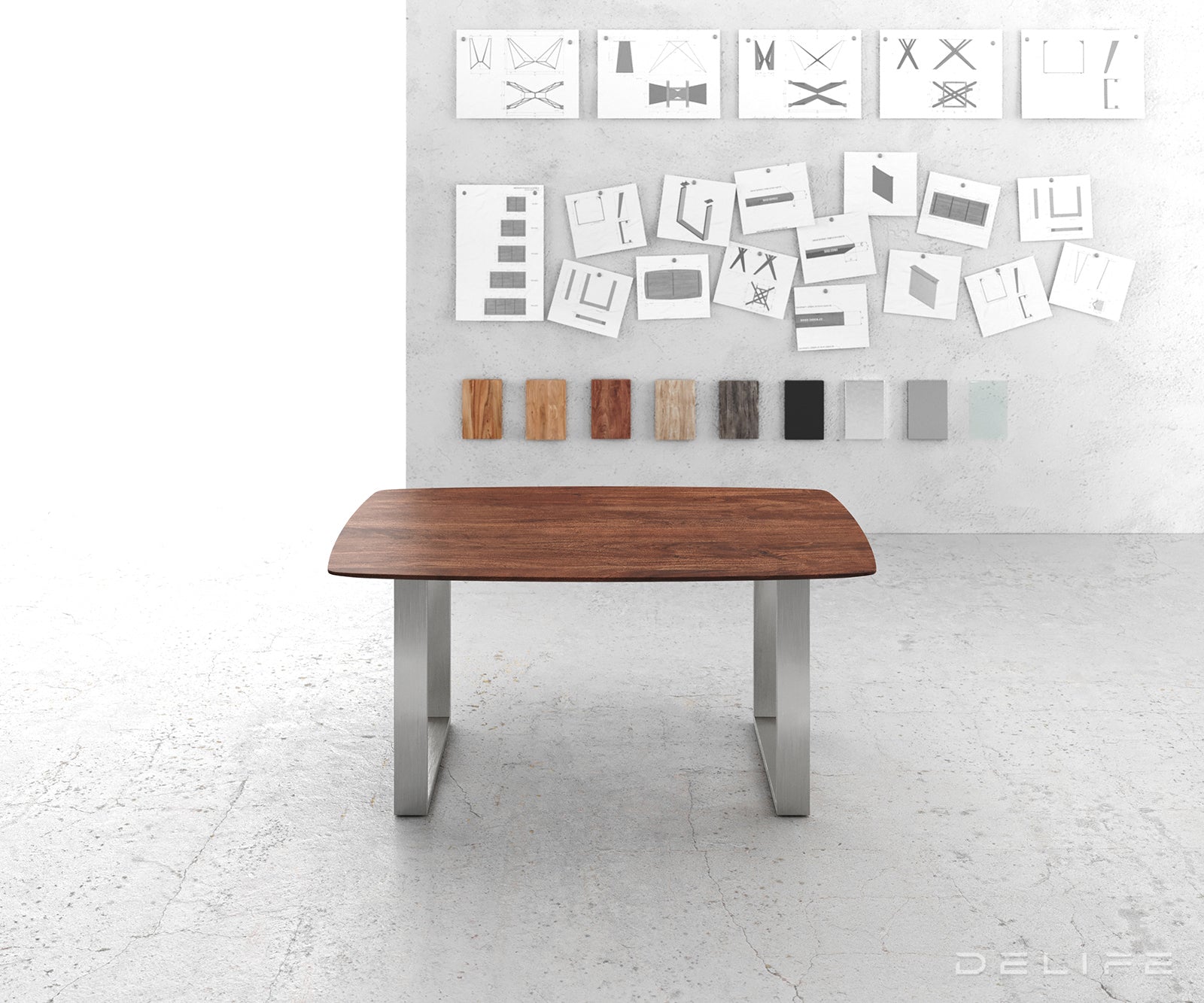 Blagovaonski stol Edge Bott, Materijal: Bagrem