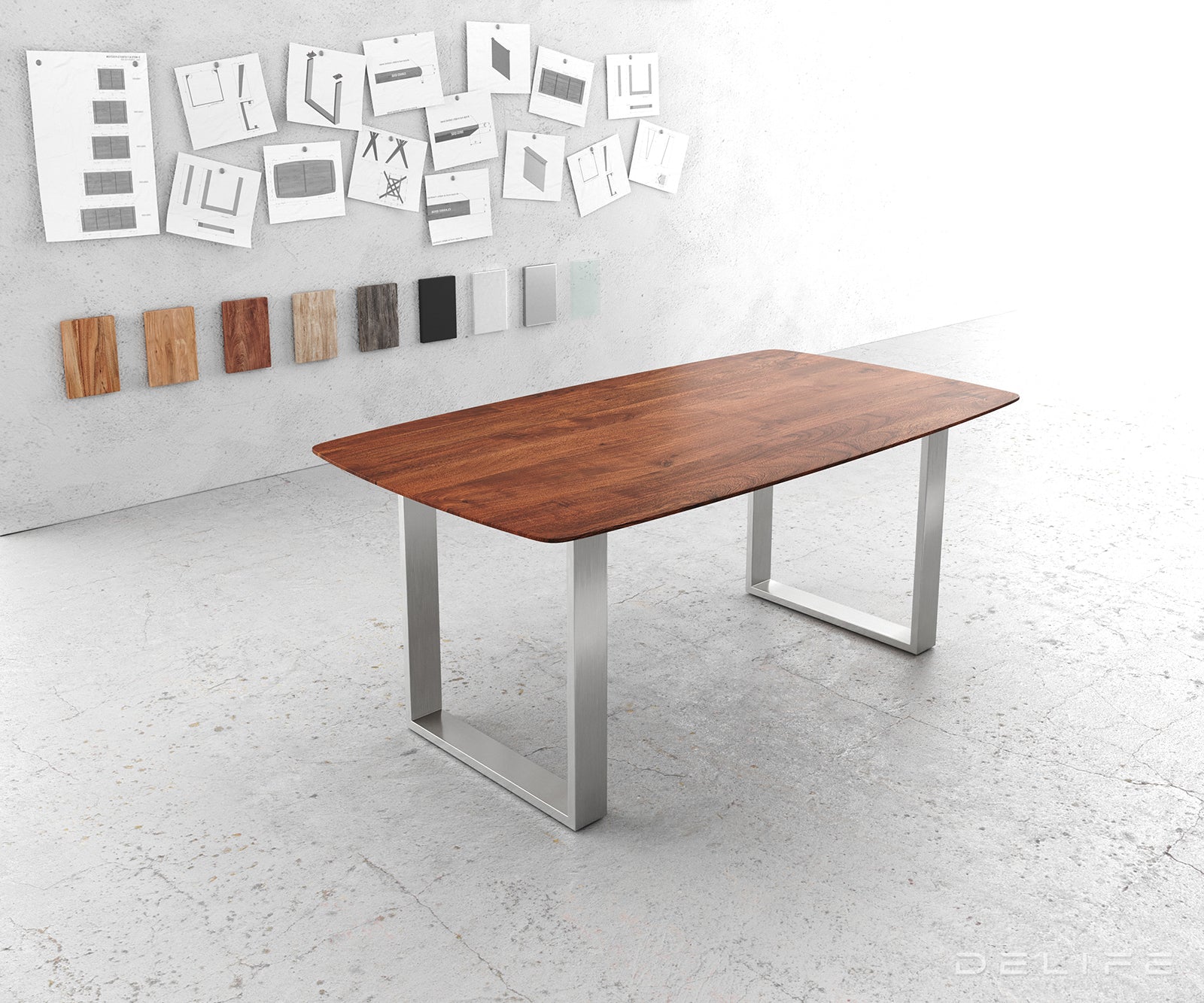 Blagovaonski stol Edge Bott, Materijal: Bagrem