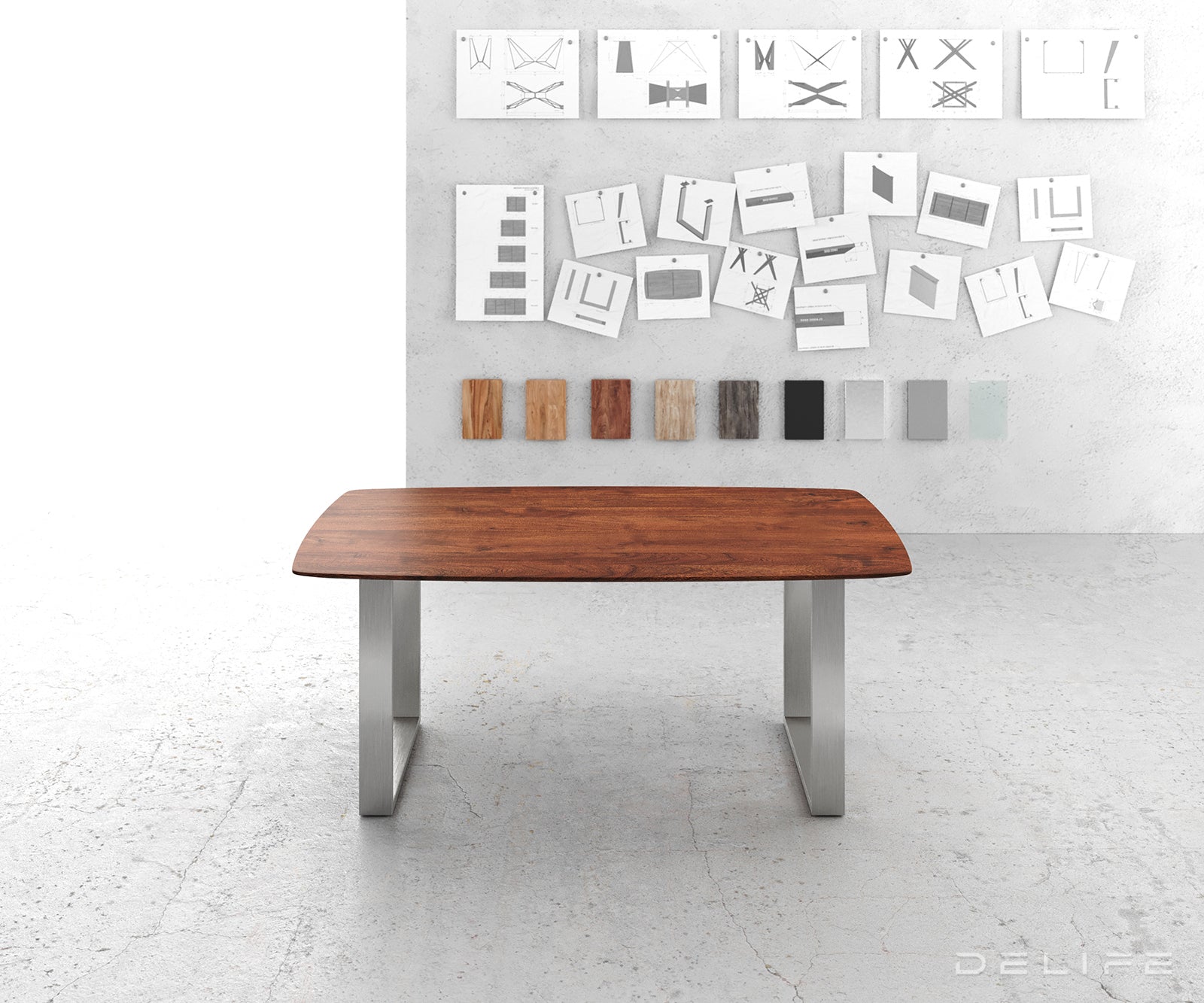 Blagovaonski stol Edge Bott, Materijal: Bagrem