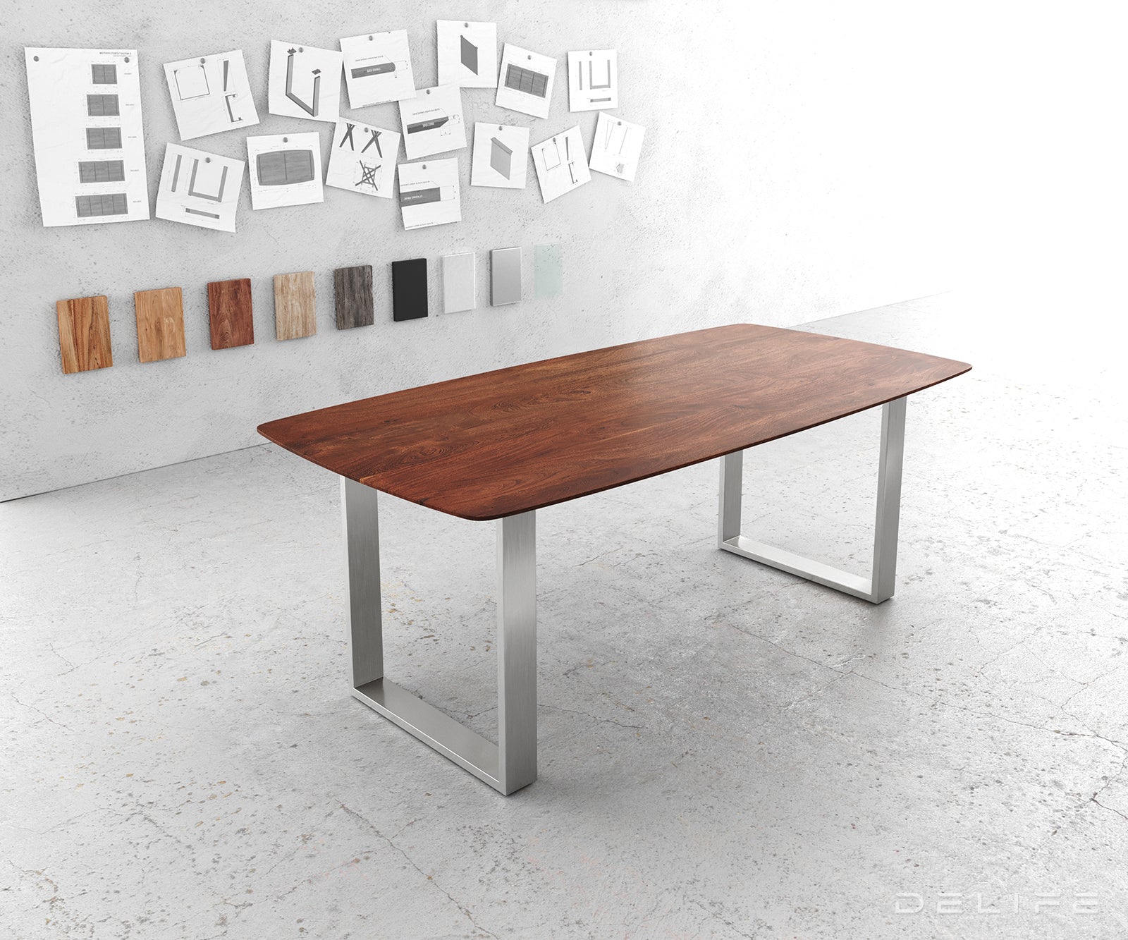 Blagovaonski stol Edge Bott, Materijal: Bagrem