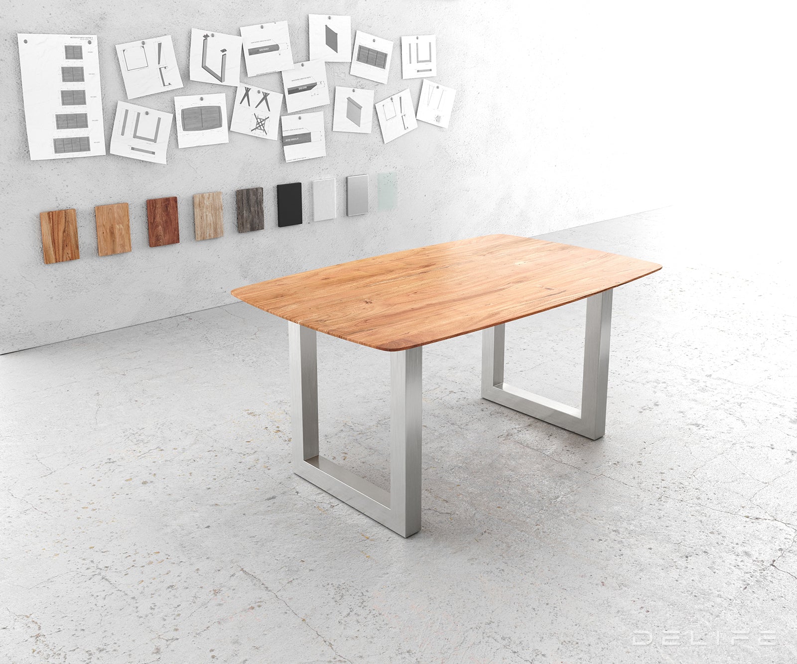 Blagovaonski stol Edge Bott, Materijal: Bagrem