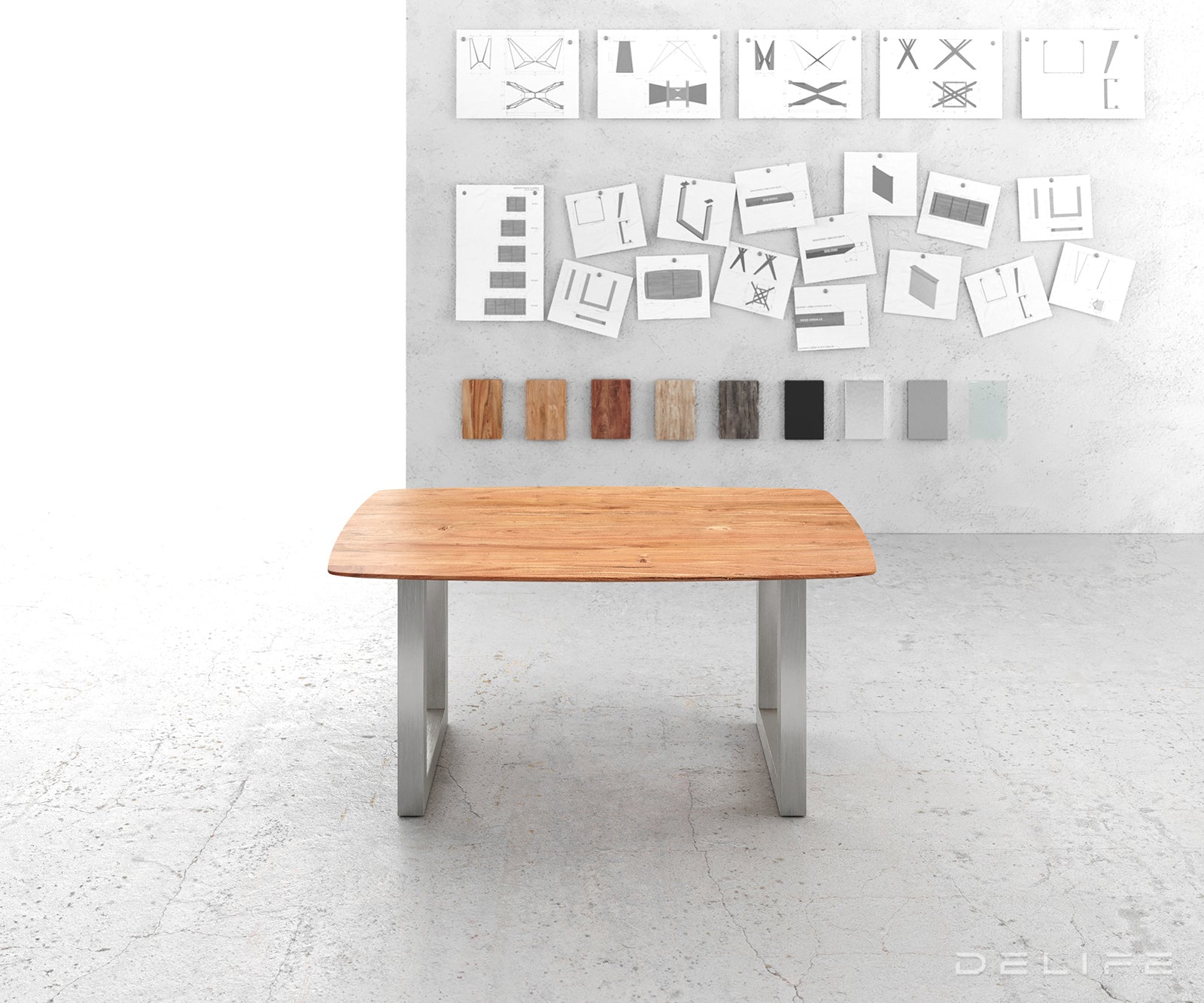 Blagovaonski stol Edge Bott, Materijal: Bagrem