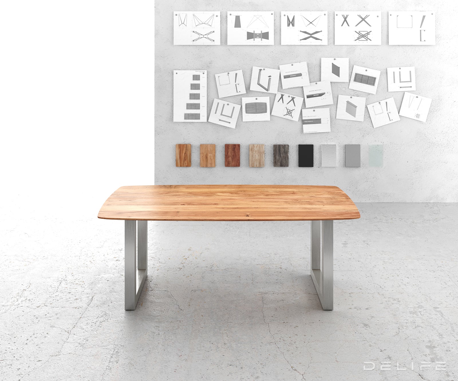 Blagovaonski stol Edge Bott, Materijal: Bagrem