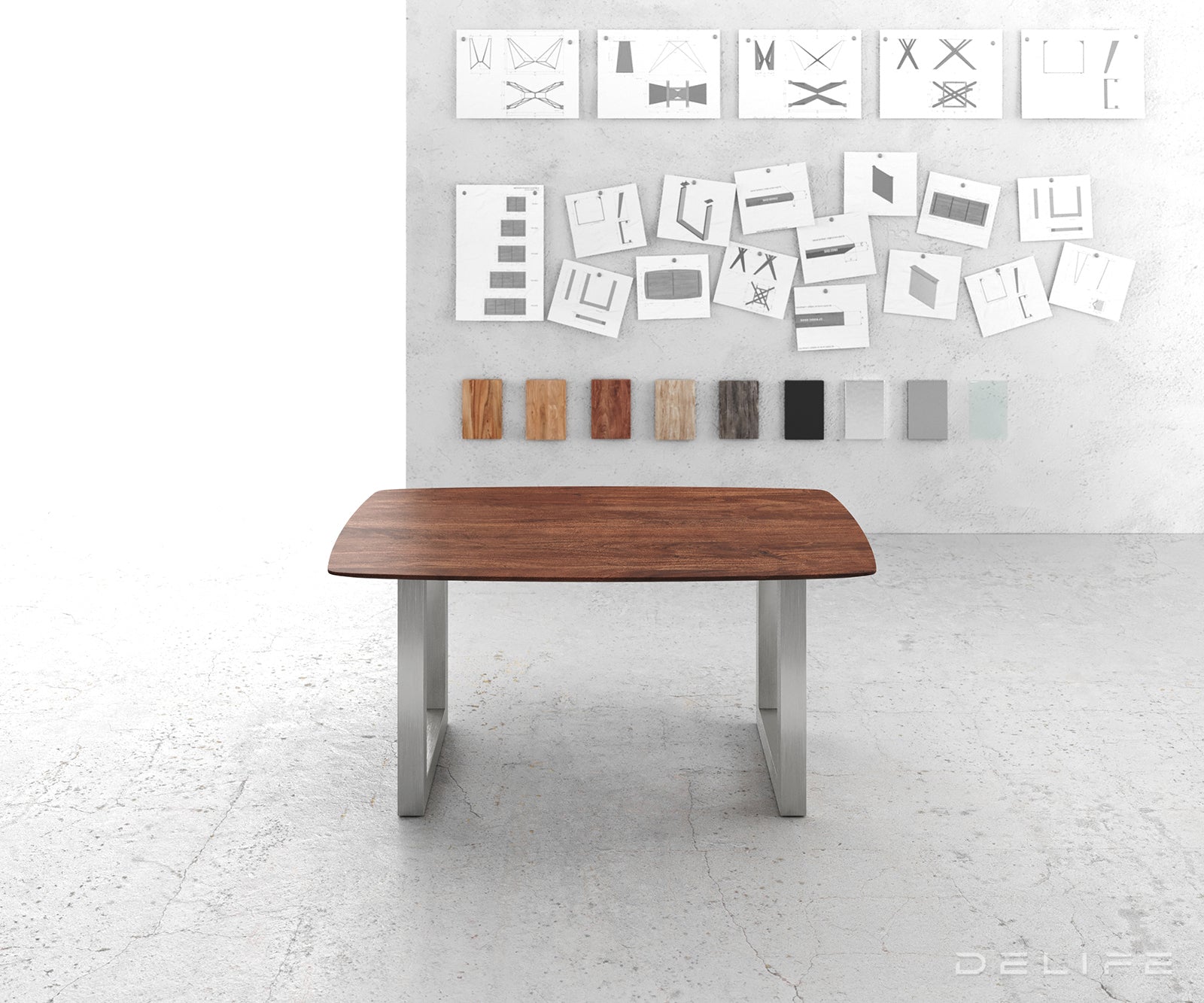 Blagovaonski stol Edge Bott, Materijal: Bagrem