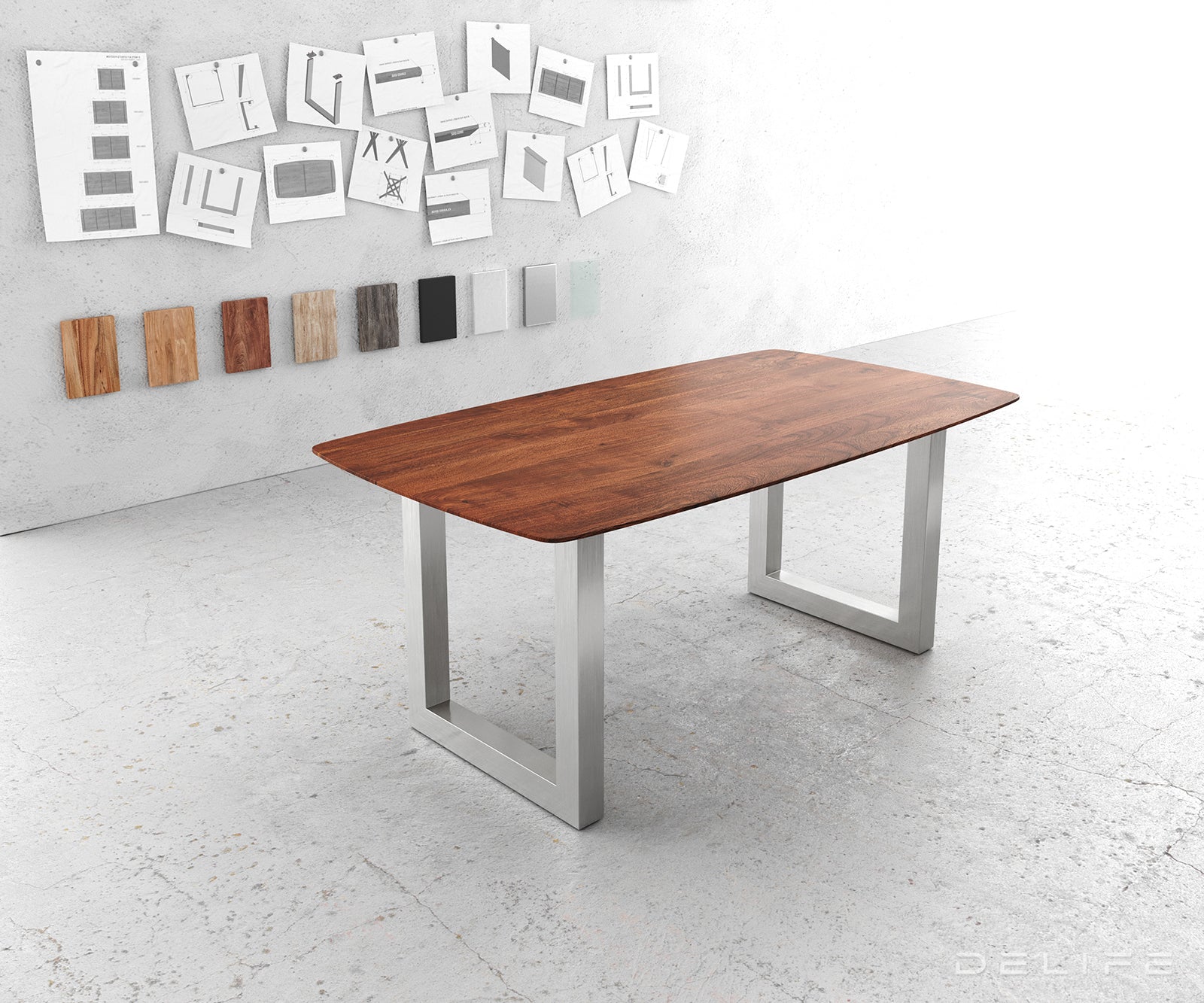 Blagovaonski stol Edge Bott, Materijal: Bagrem