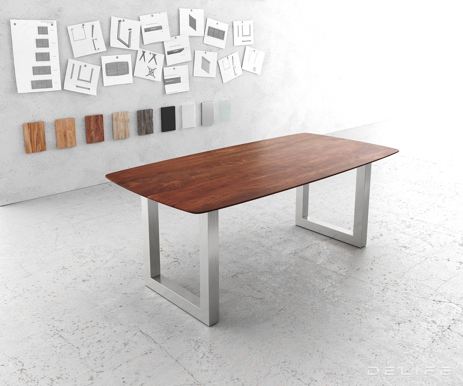 Blagovaonski stol Edge Bott, Materijal: Bagrem