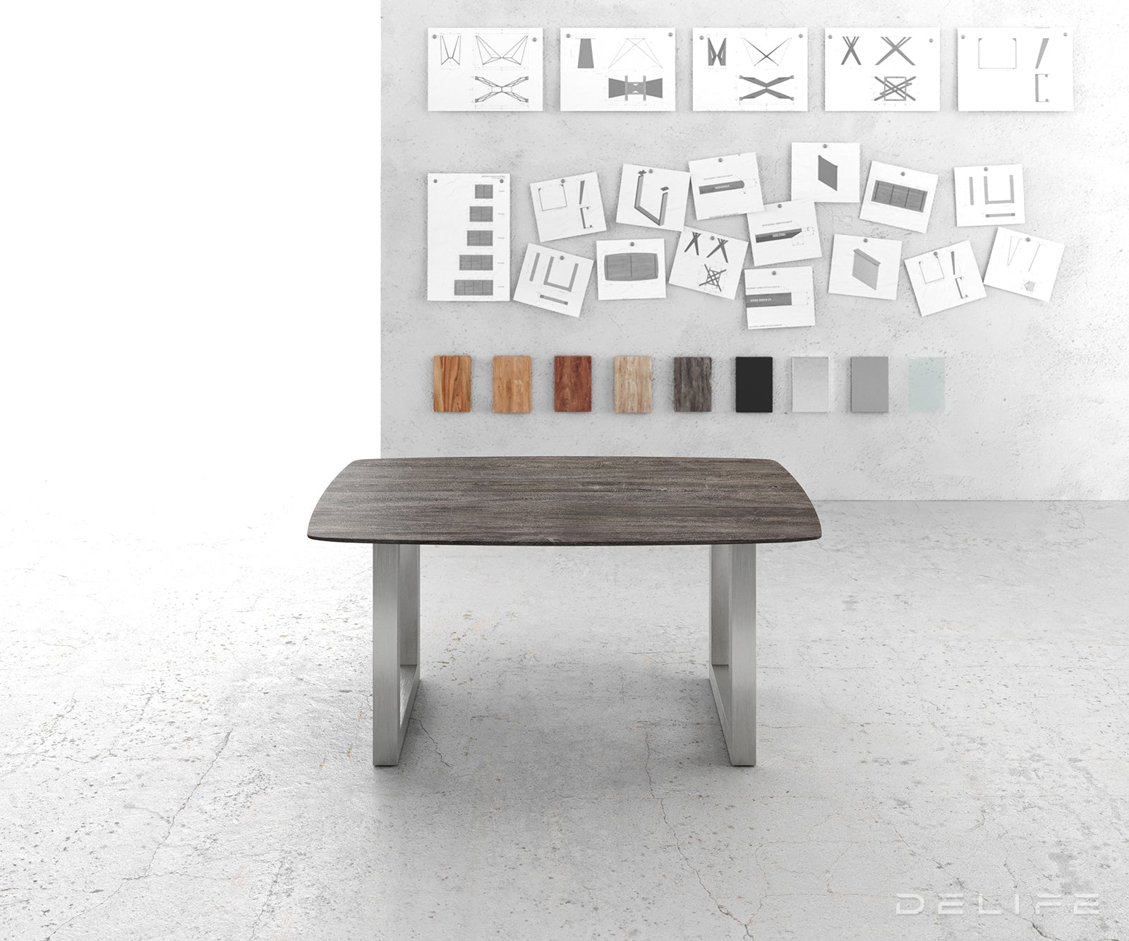 Blagovaonski stol Edge Bott, Materijal: Bagrem