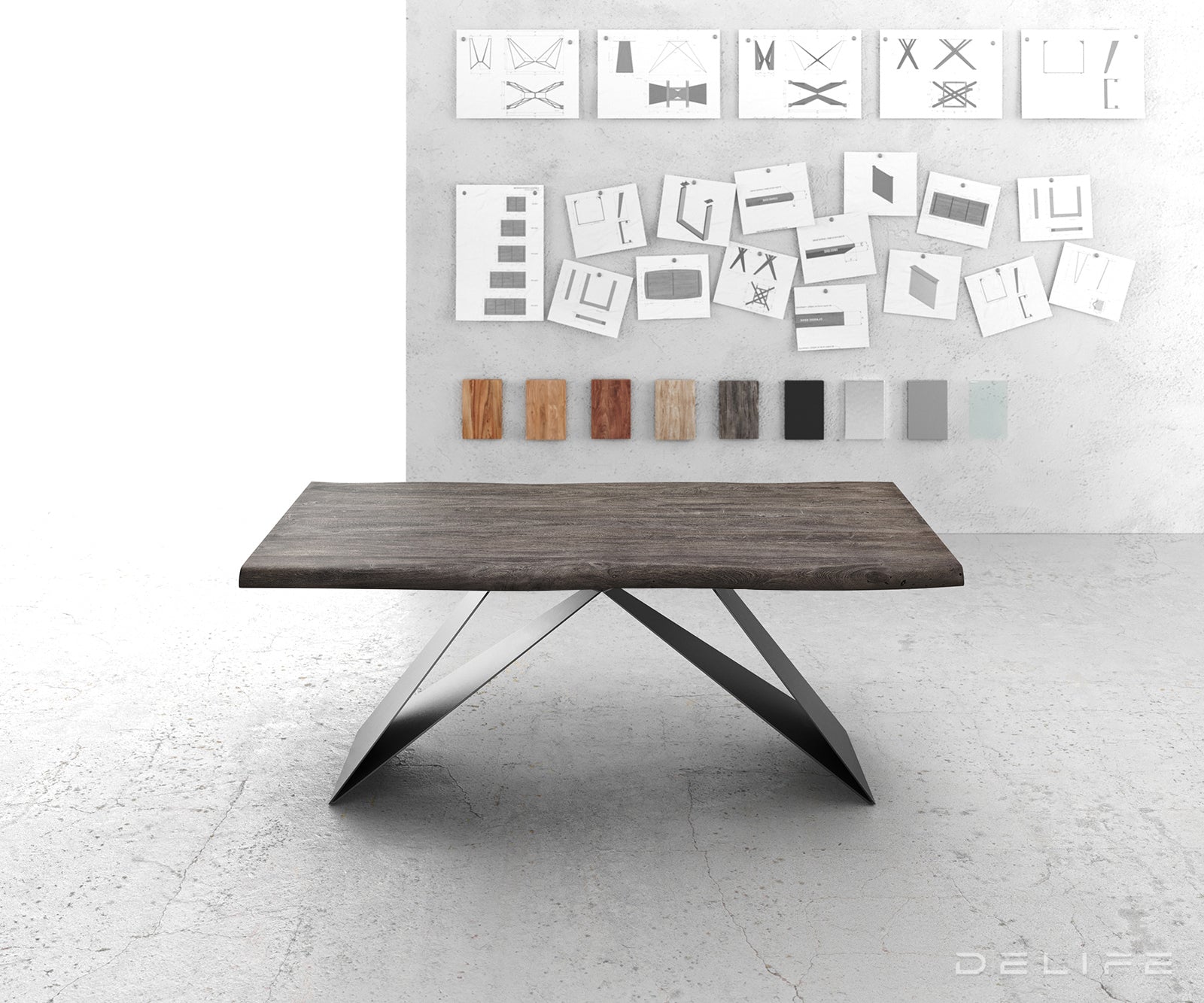 Blagovaonski stol Edge, Materijal: Bagrem, Debljina ploče: 5,5cm