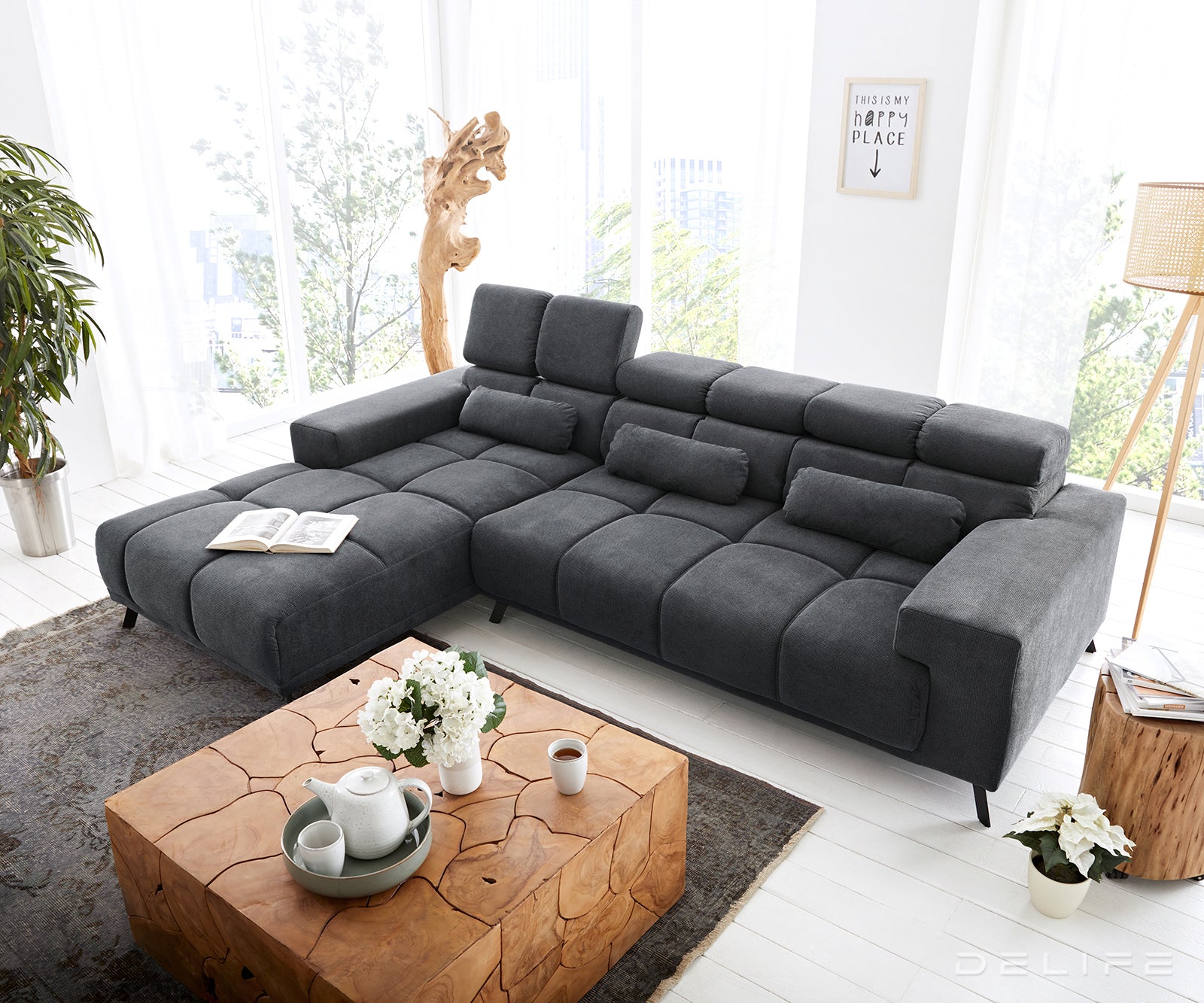 Kutna garnitura Ordino 284x200cm, Materijal: Mikrofibra