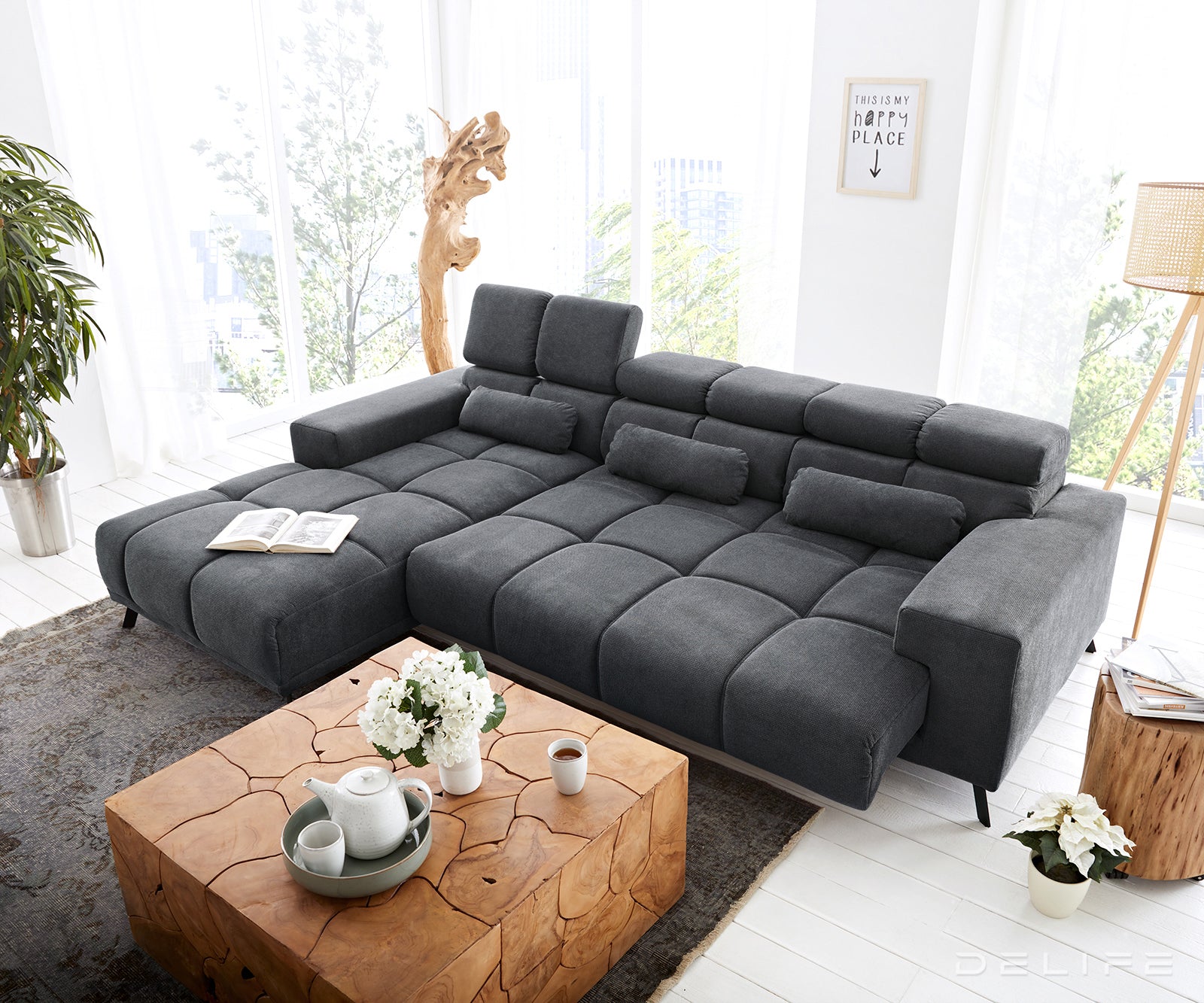 Kutna garnitura Ordino 284x200cm, Materijal: Mikrofibra