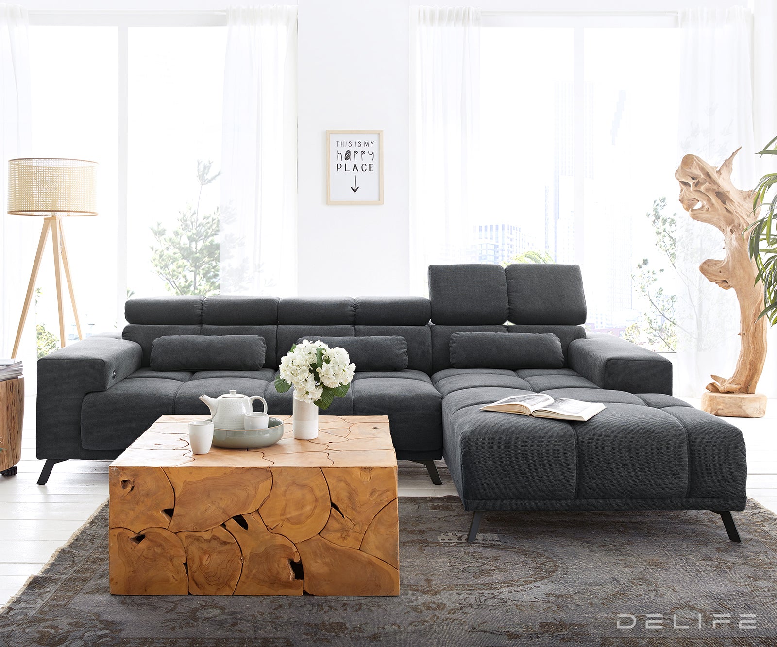 Kutna garnitura Ordino 284x200cm, Materijal: Mikrofibra