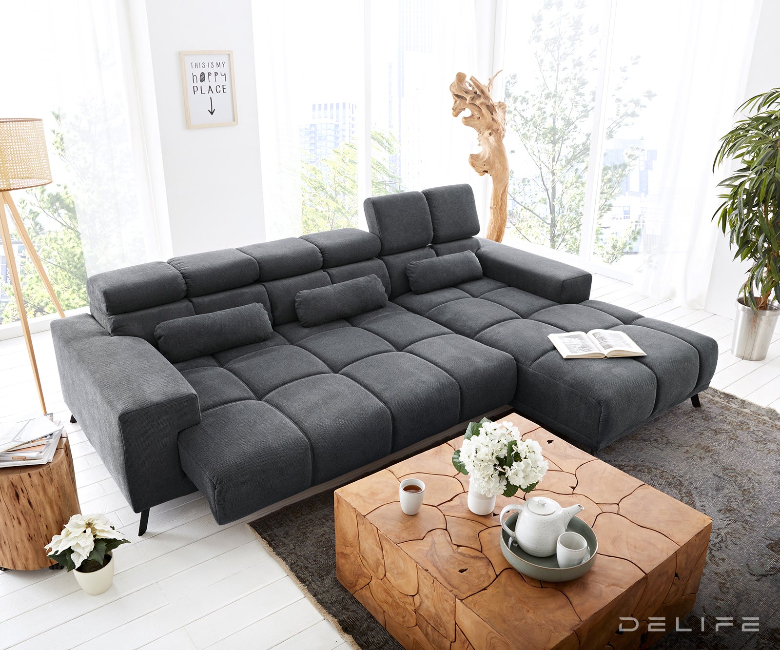 Kutna garnitura Ordino 284x200cm, Materijal: Mikrofibra