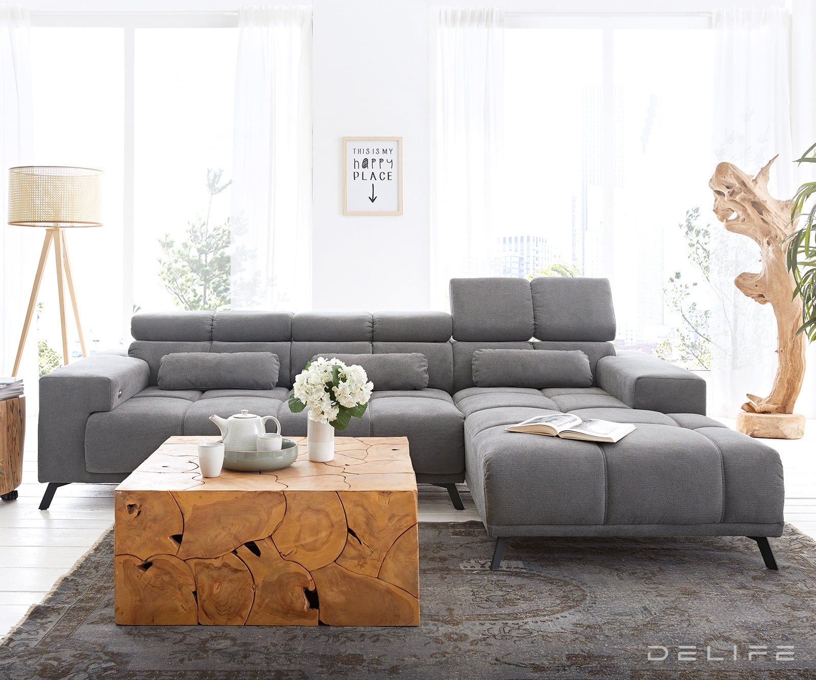 Kutna garnitura Ordino 284x200cm, Materijal: Mikrofibra