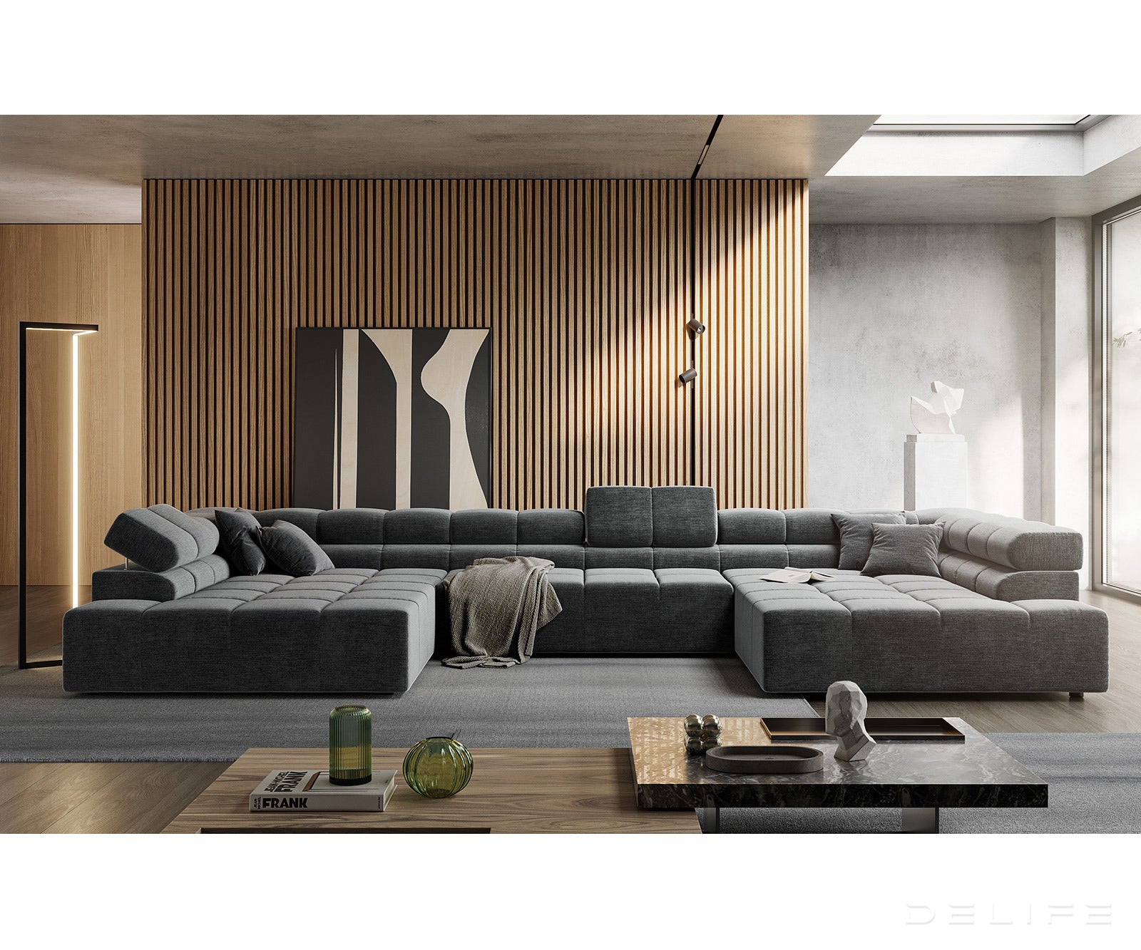 Kutna garnitura Phia 433x220cm, Materijal: Velur