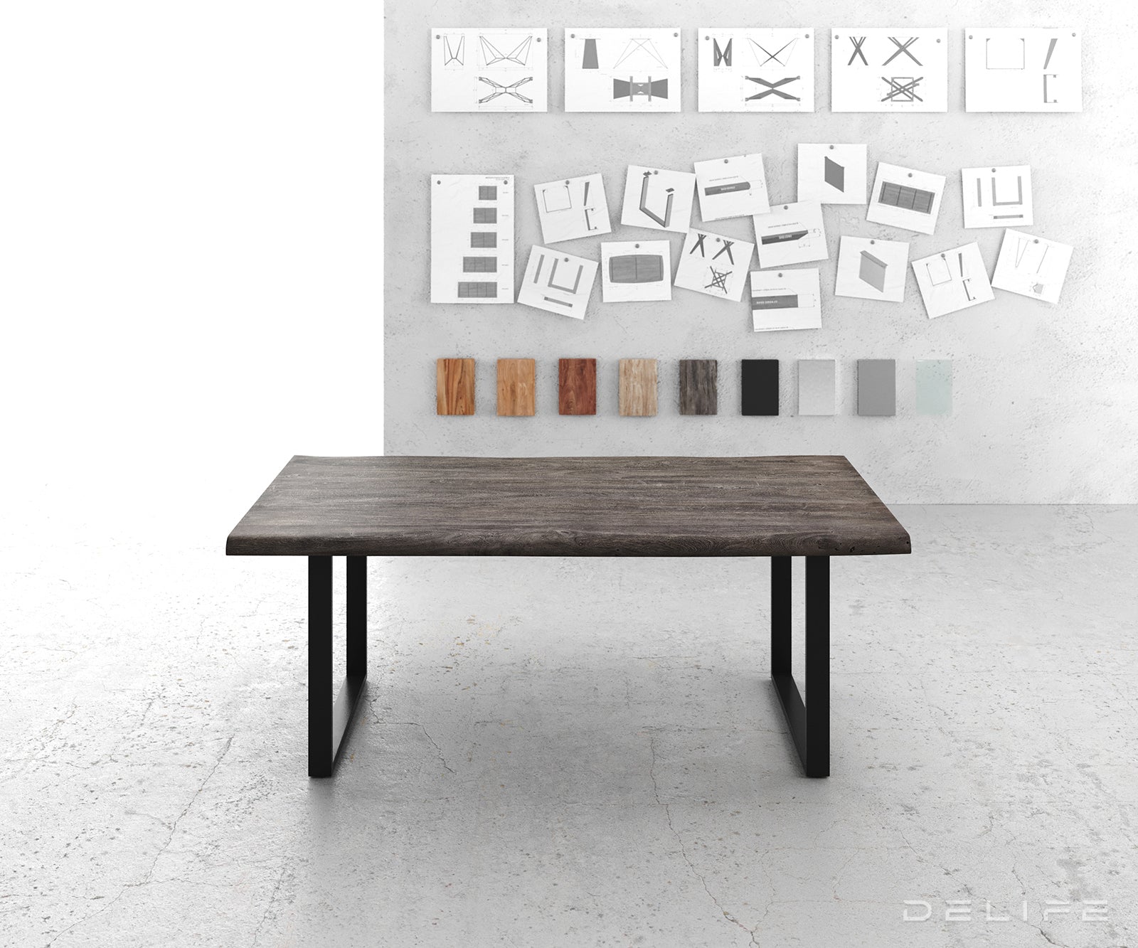 Blagovaonski stol Edge, Materijal: Bagrem, Debljina ploče: 5,5cm